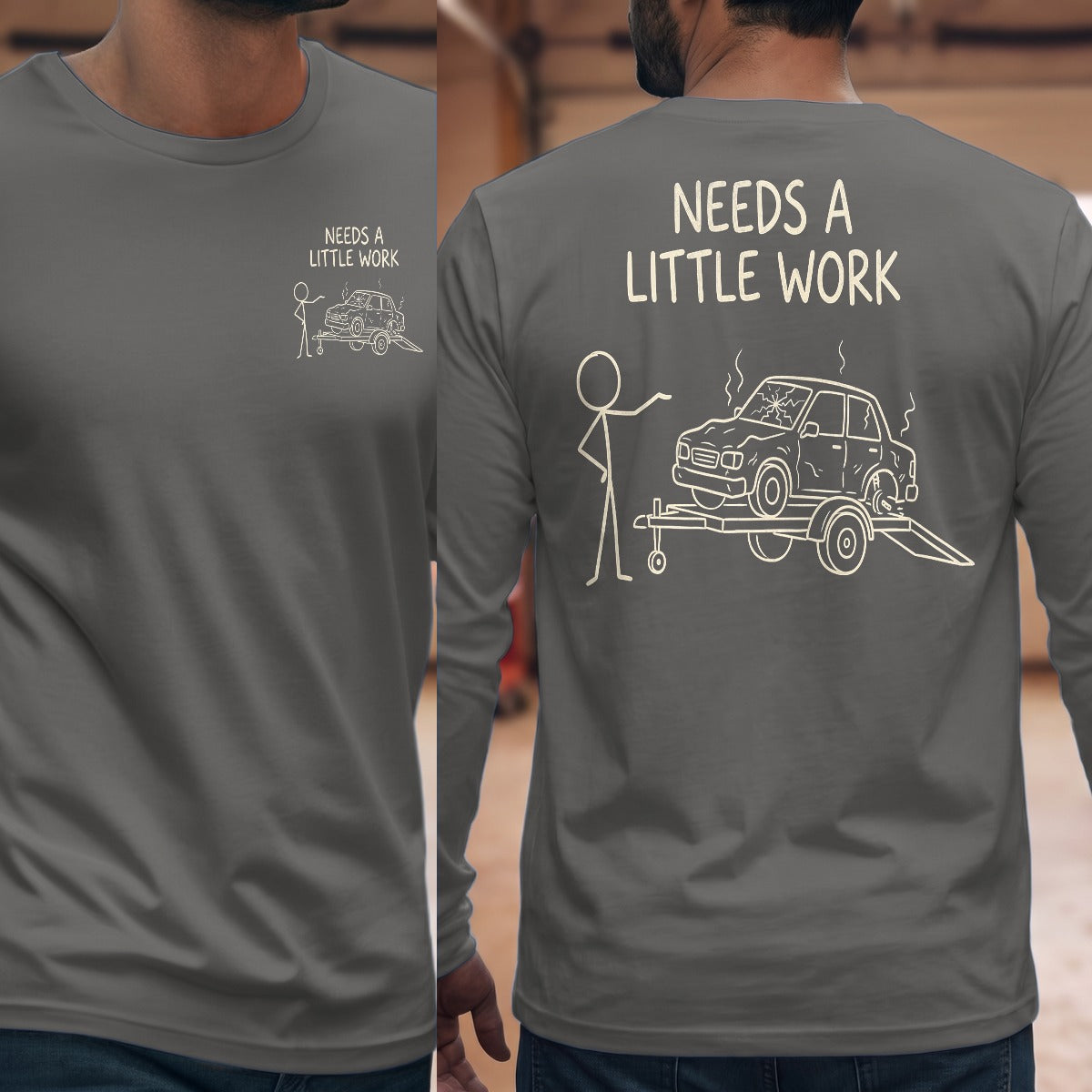Graphite Heather | Front & Back