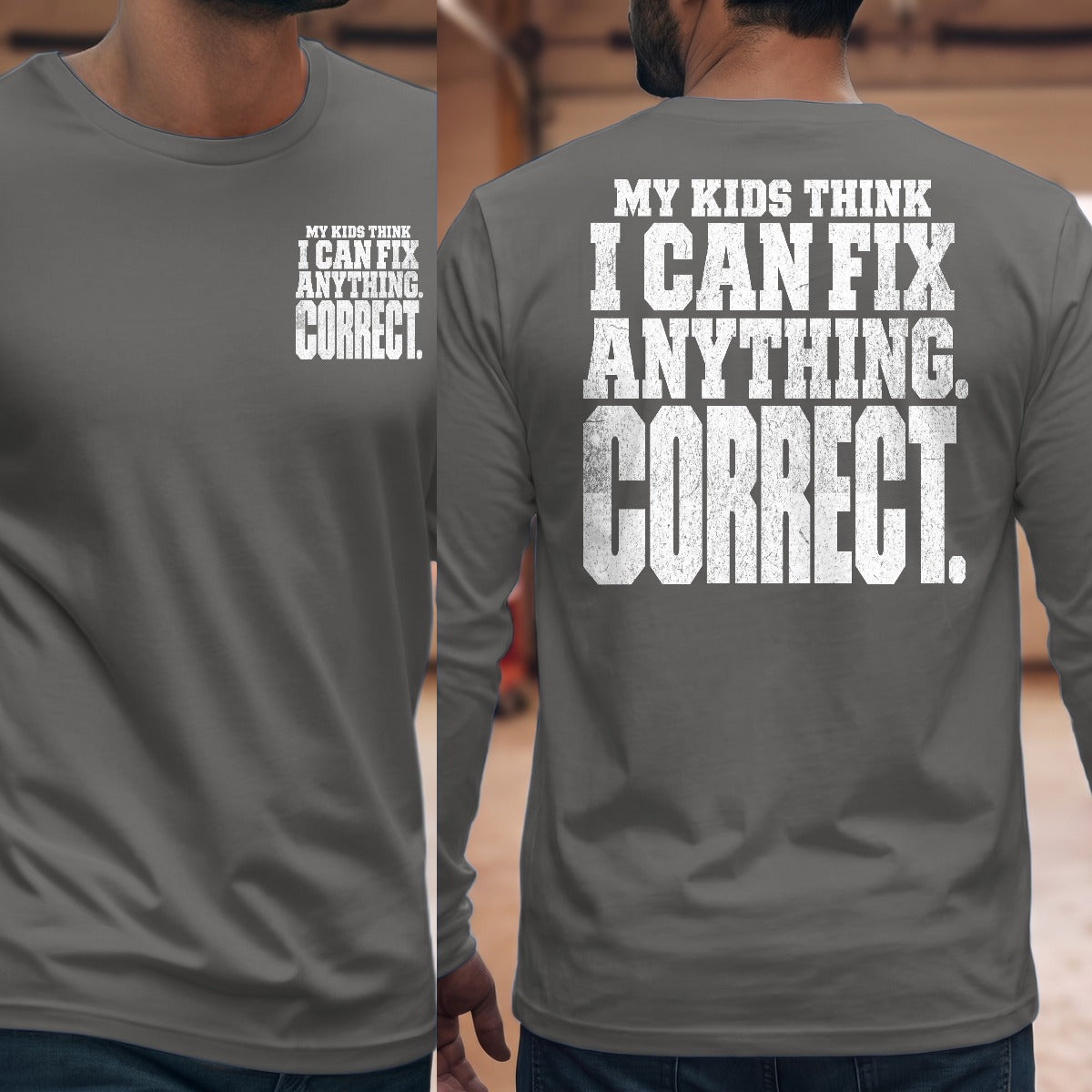 Graphite Heather | Front & Back