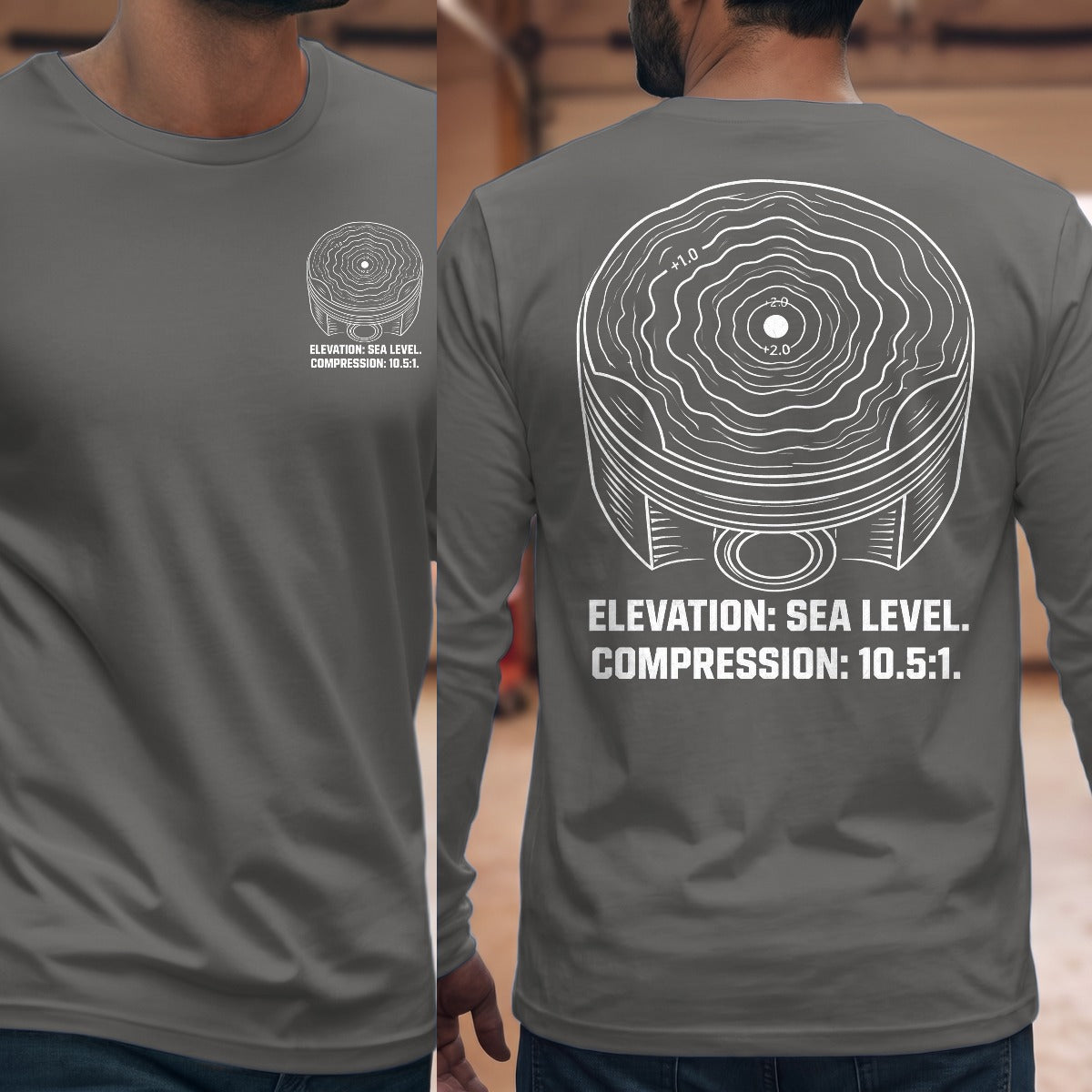 Graphite Heather | Front & Back