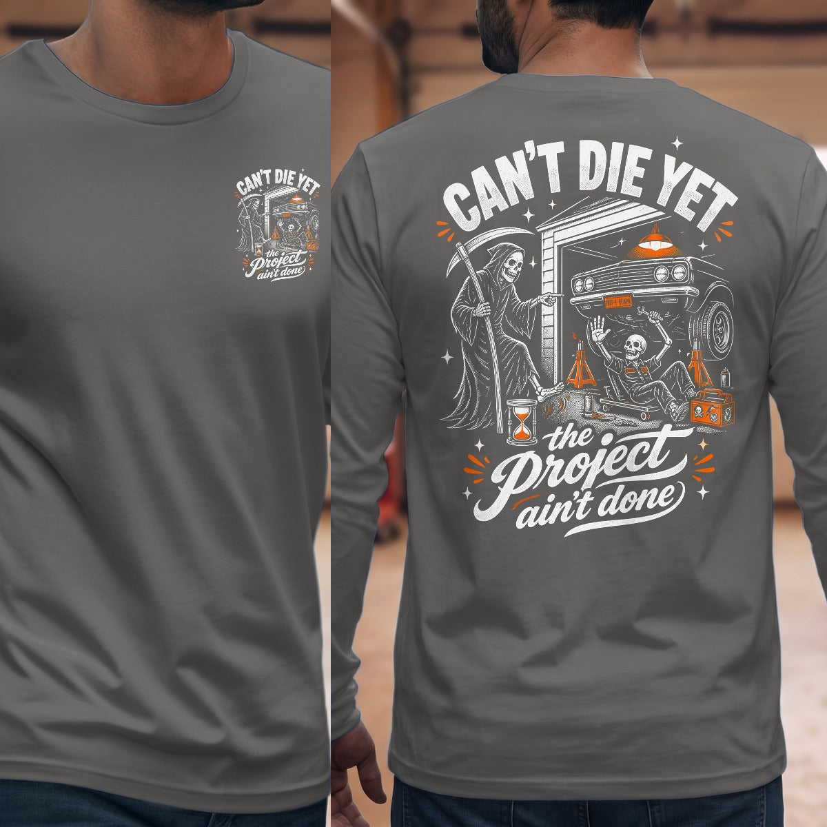 Graphite Heather | Front & Back