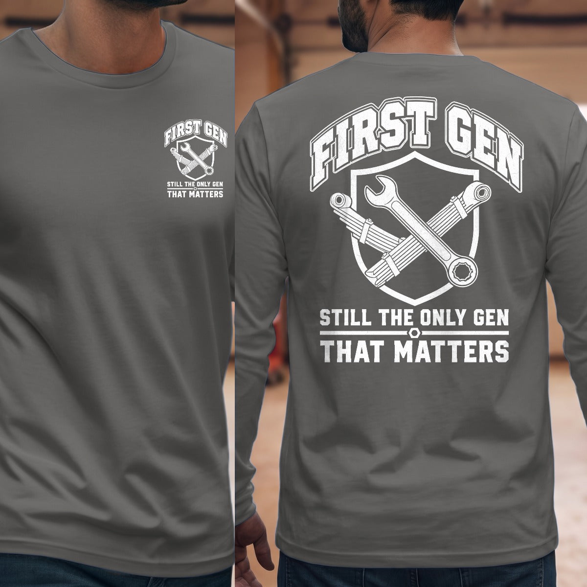 Graphite Heather | Front & Back