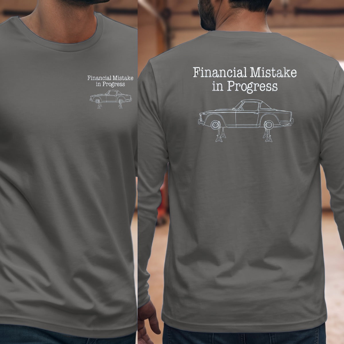 Graphite Heather | Left Chest + Back