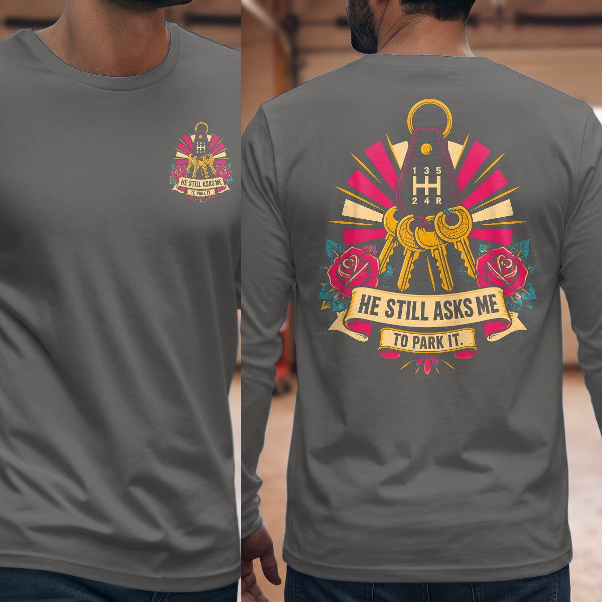 Graphite Heather | Front & Back