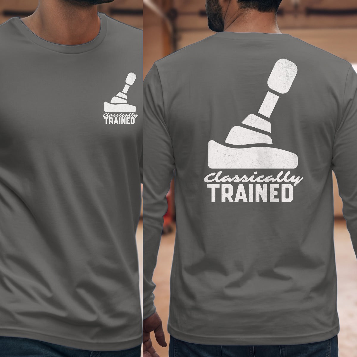 Graphite Heather | Left Chest + Back