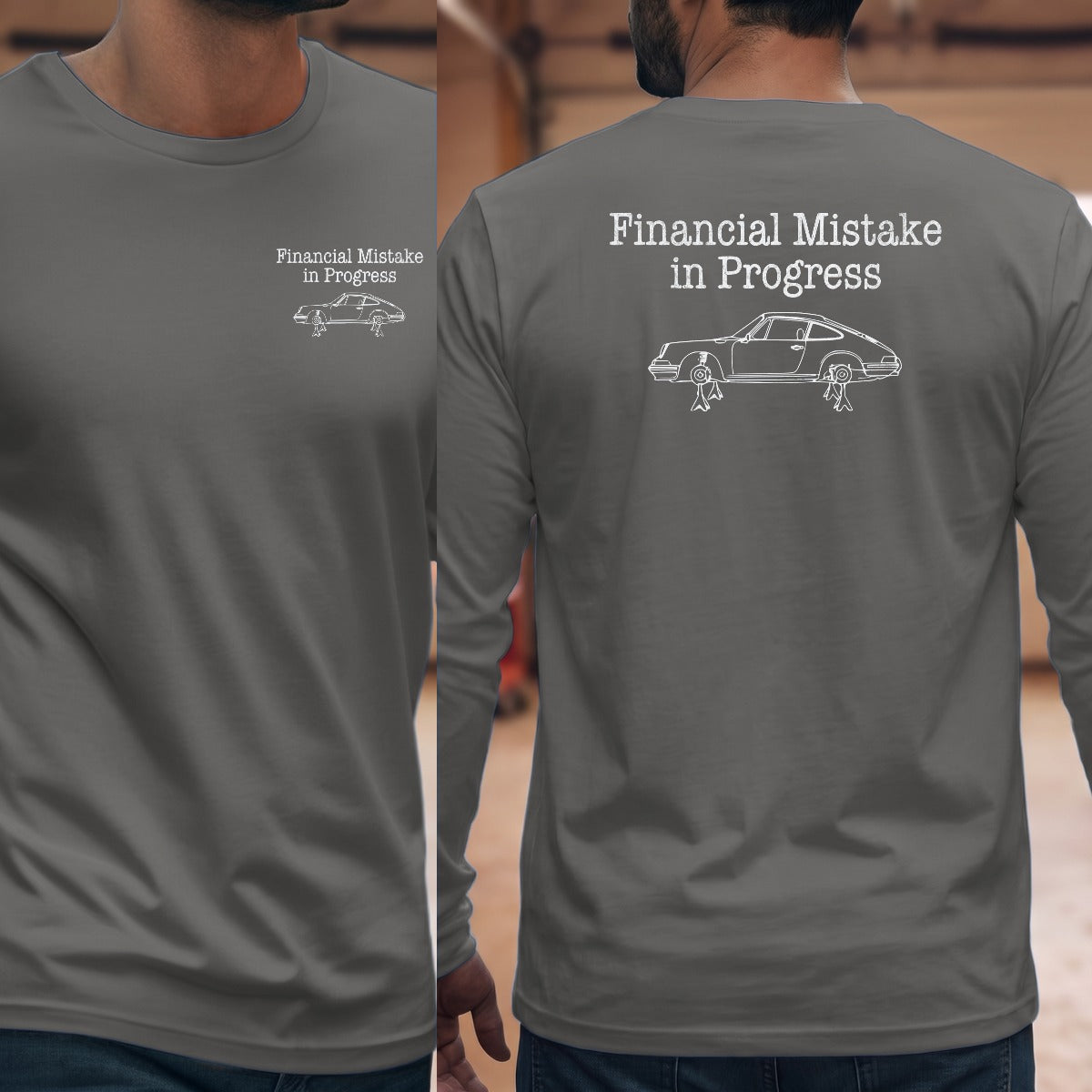 Graphite Heather | Left Chest + Back
