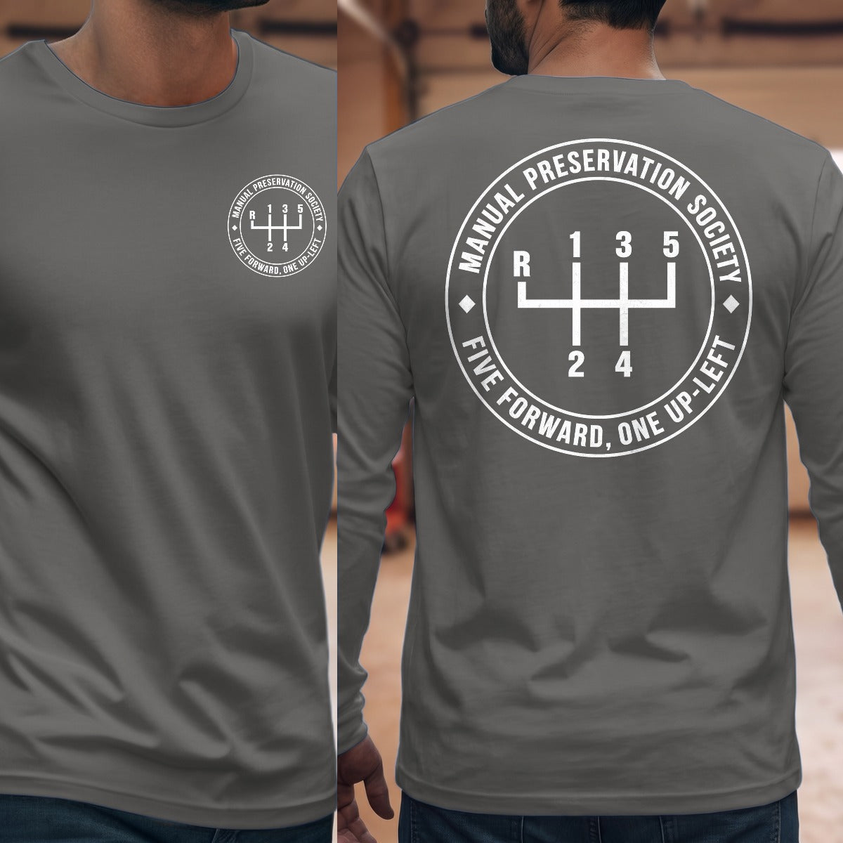 Graphite Heather | Front & Back