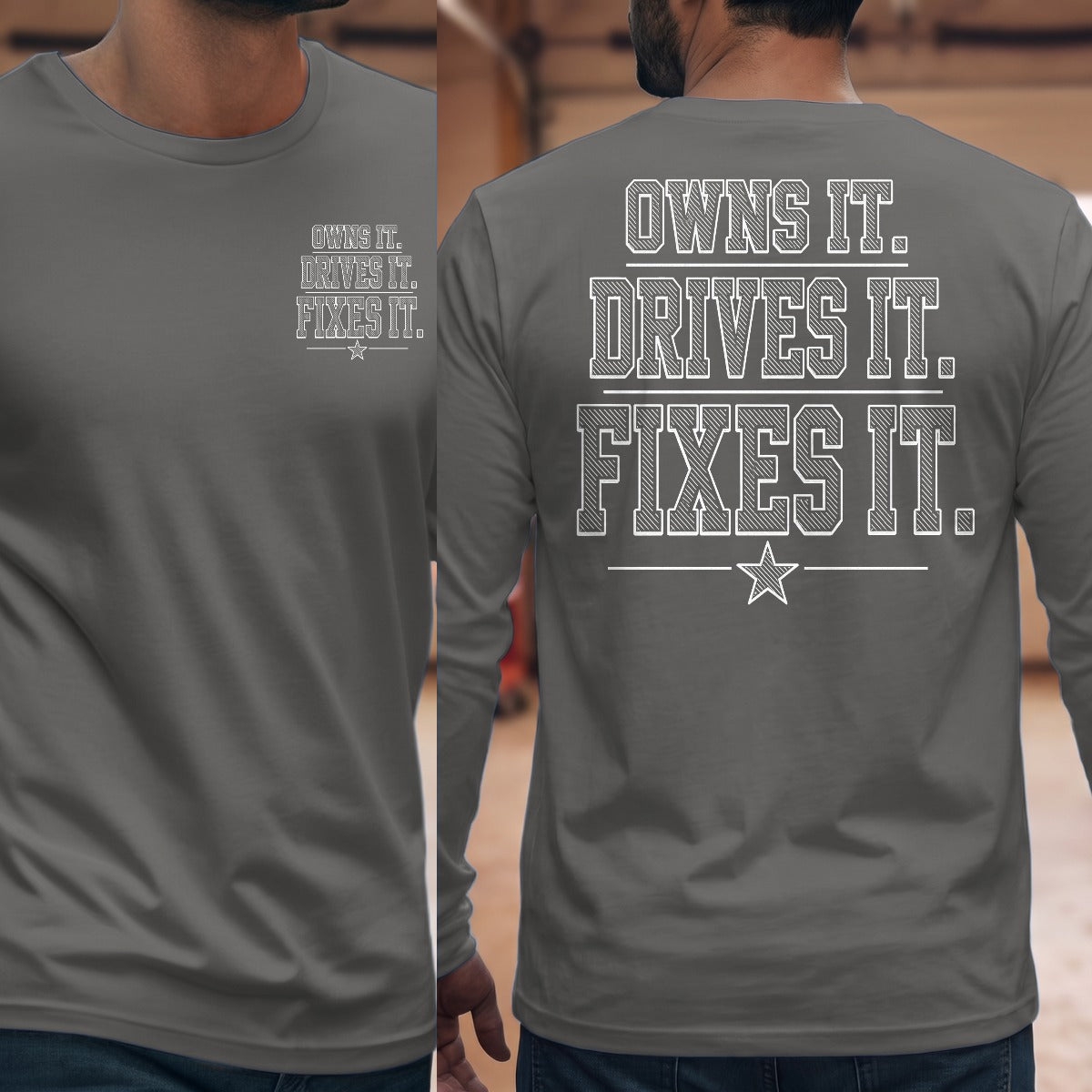 Graphite Heather | Front & Back