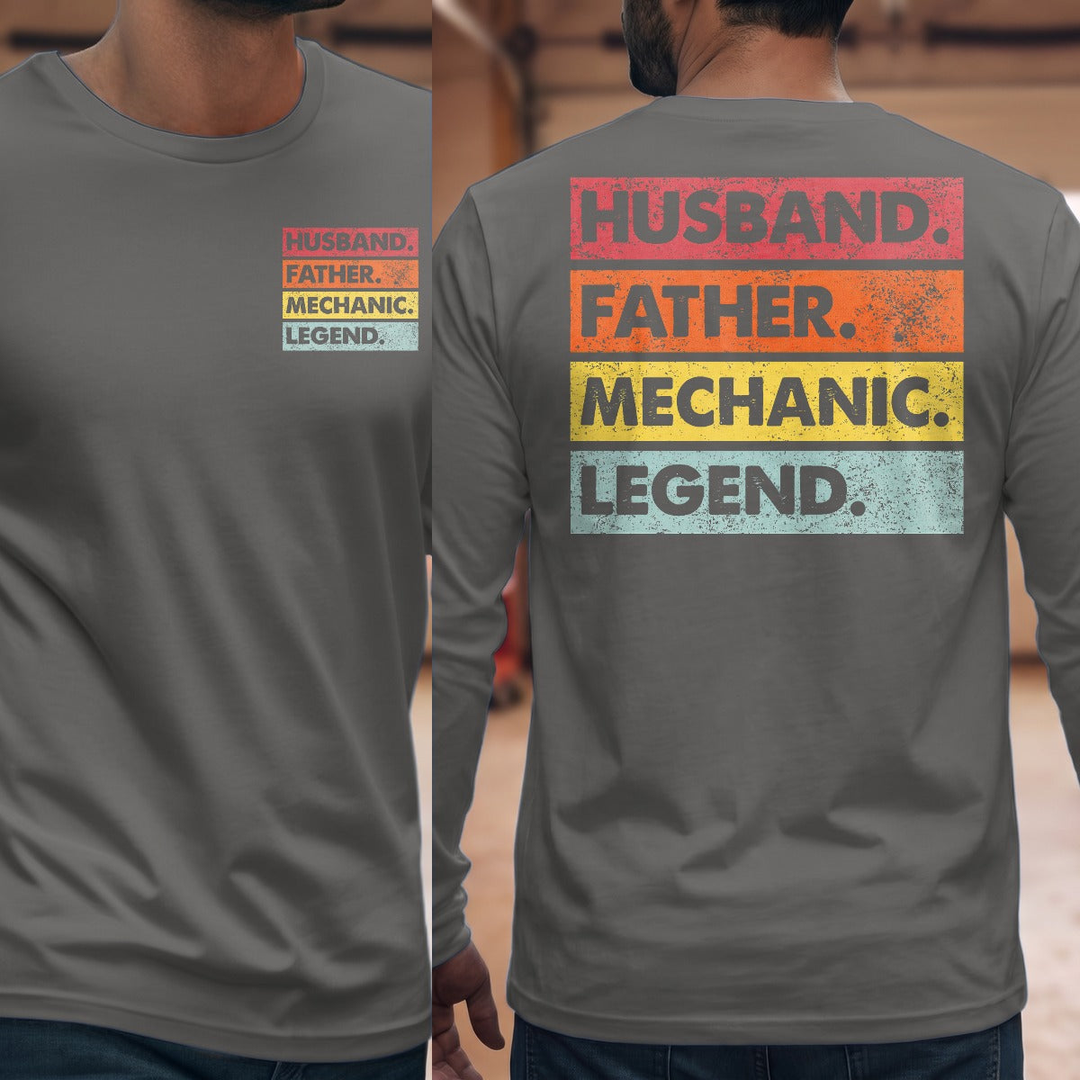 Graphite Heather | Front & Back