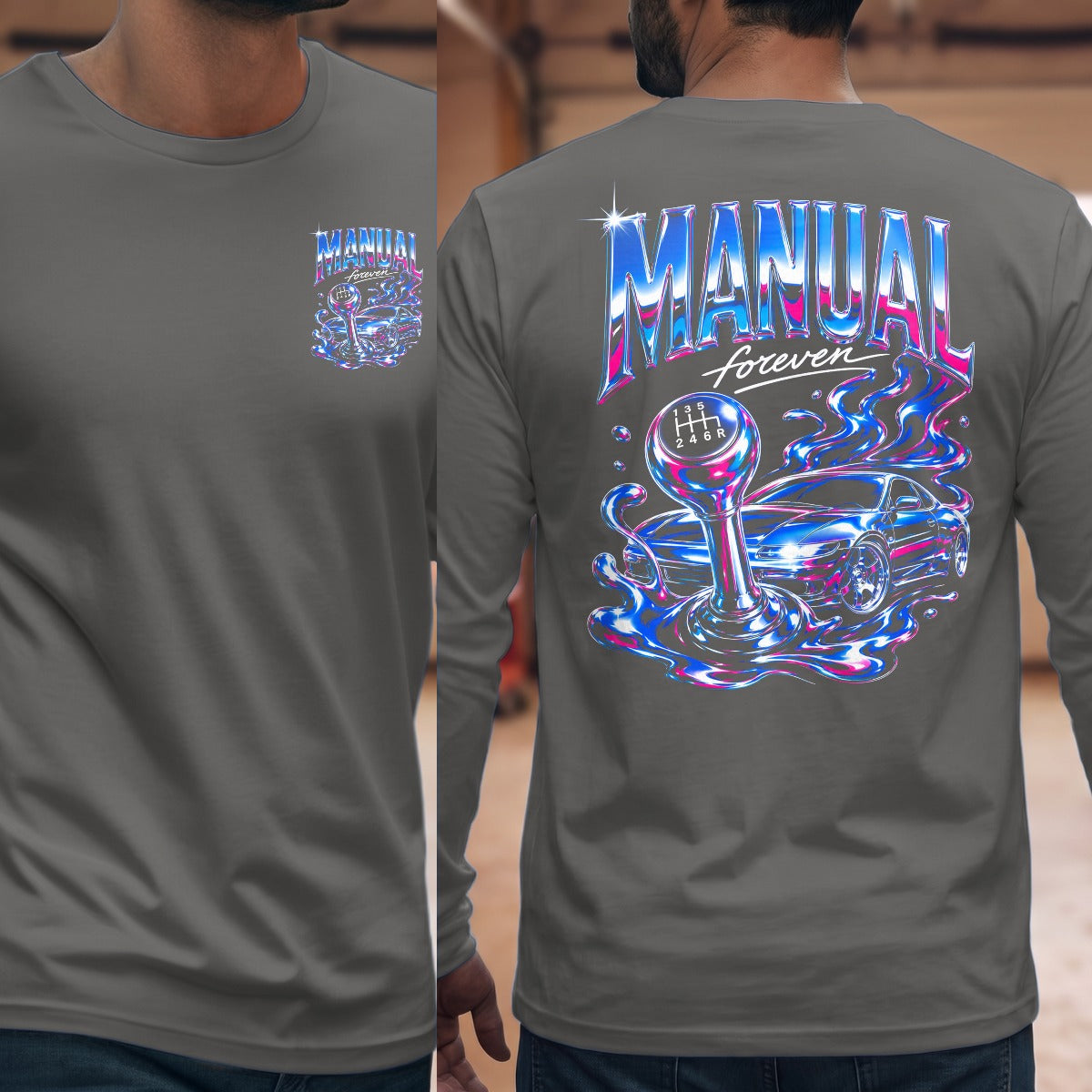 Graphite Heather | Front & Back