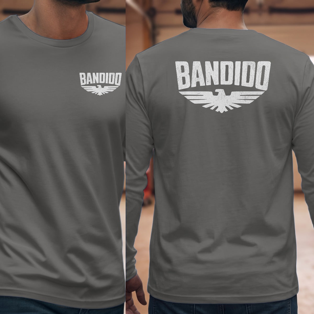Graphite Heather | Left Chest + Back