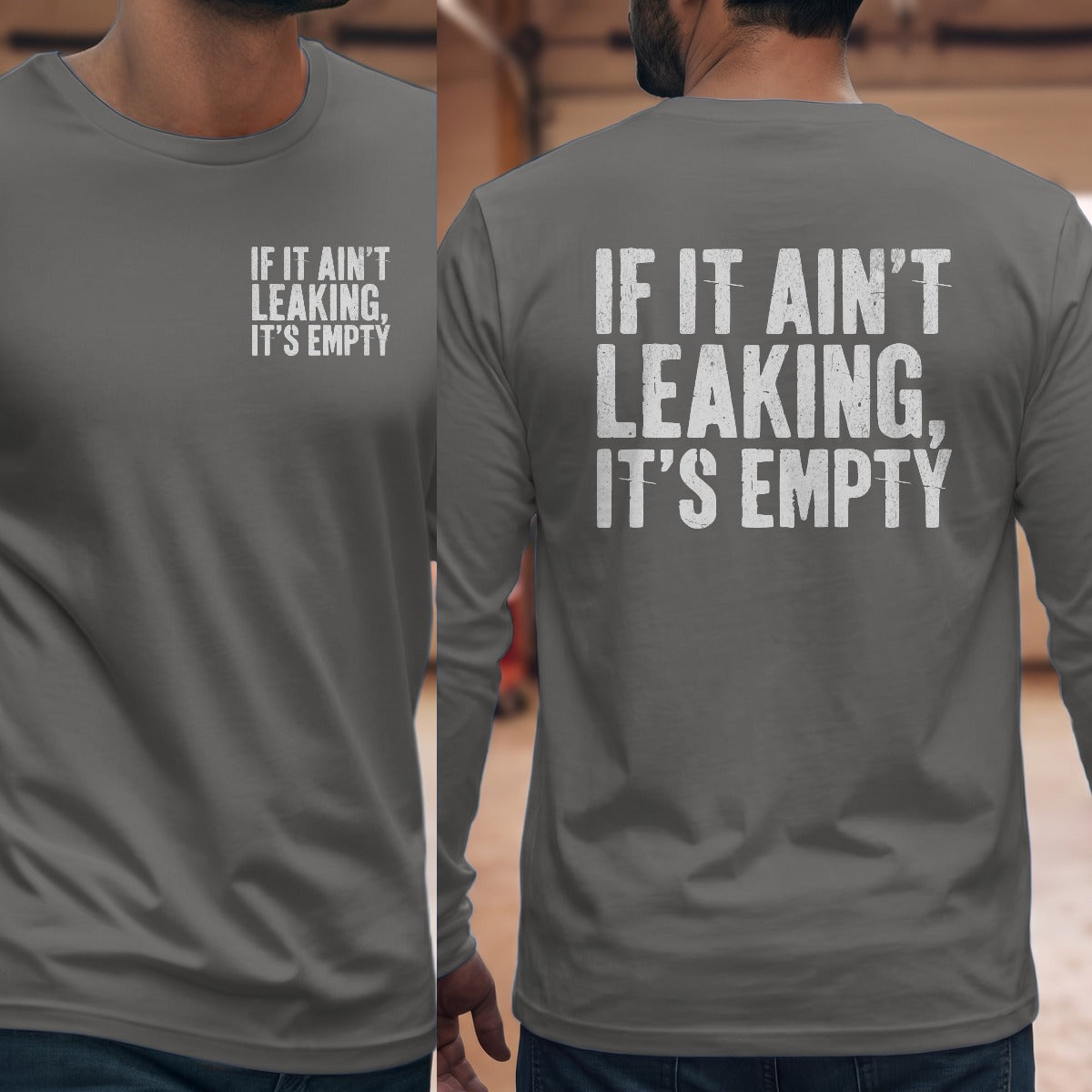 Graphite Heather | Left Chest + Back