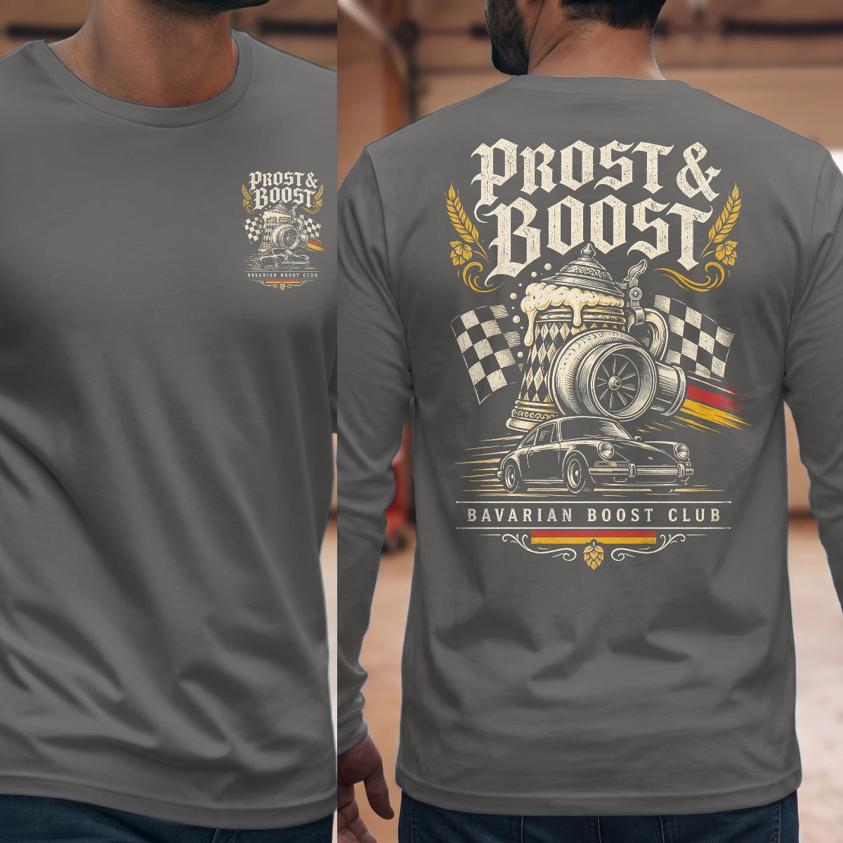 Graphite Heather | Front & Back