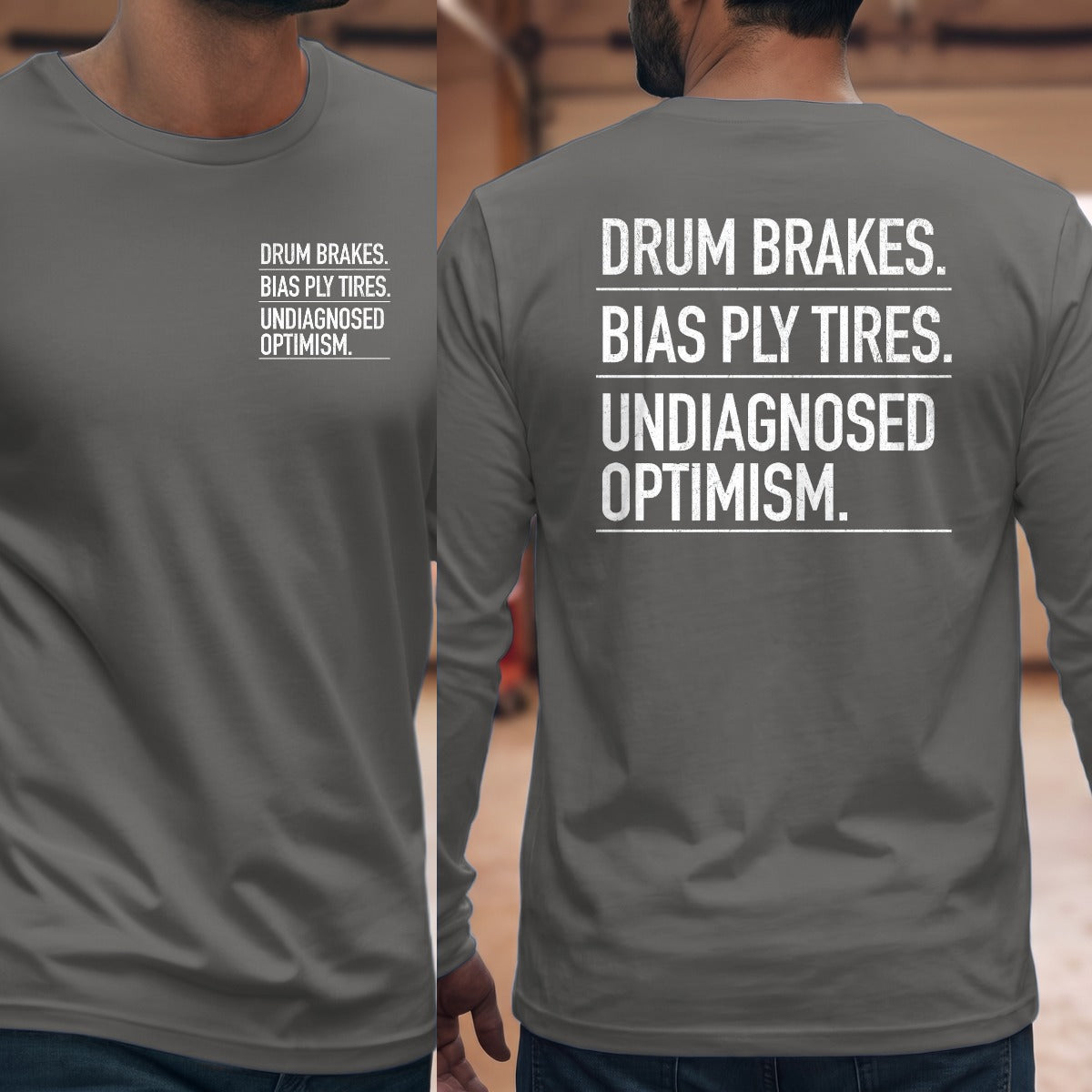 Graphite Heather | Left Chest + Back