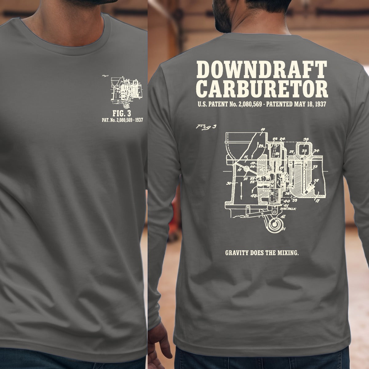 Graphite Heather | Front & Back