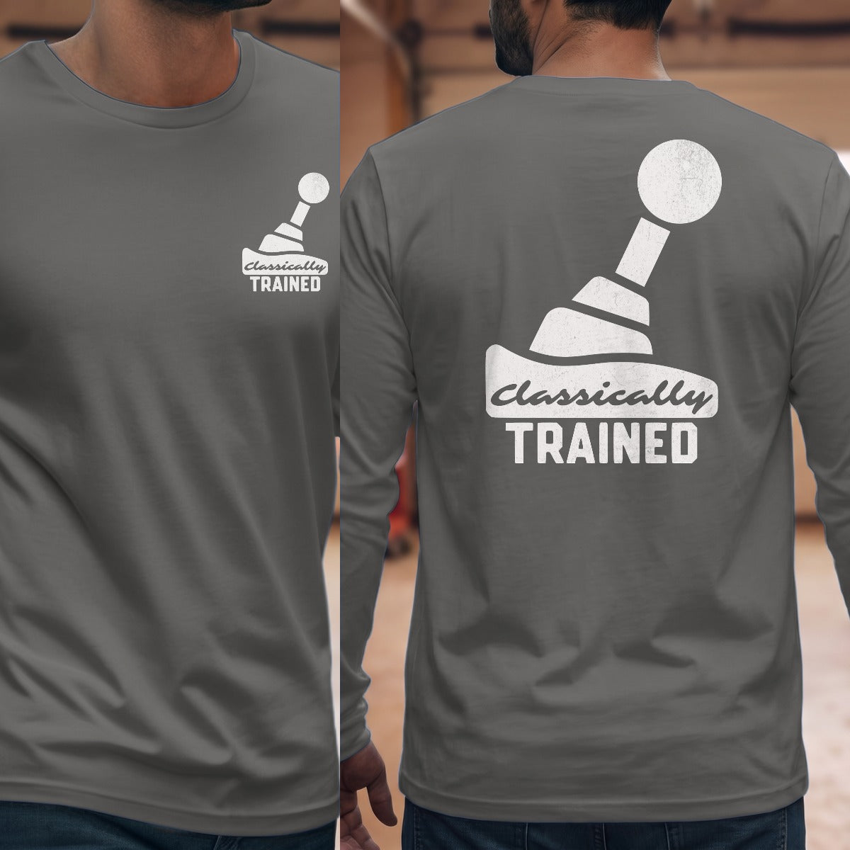 Graphite Heather | Left Chest + Back