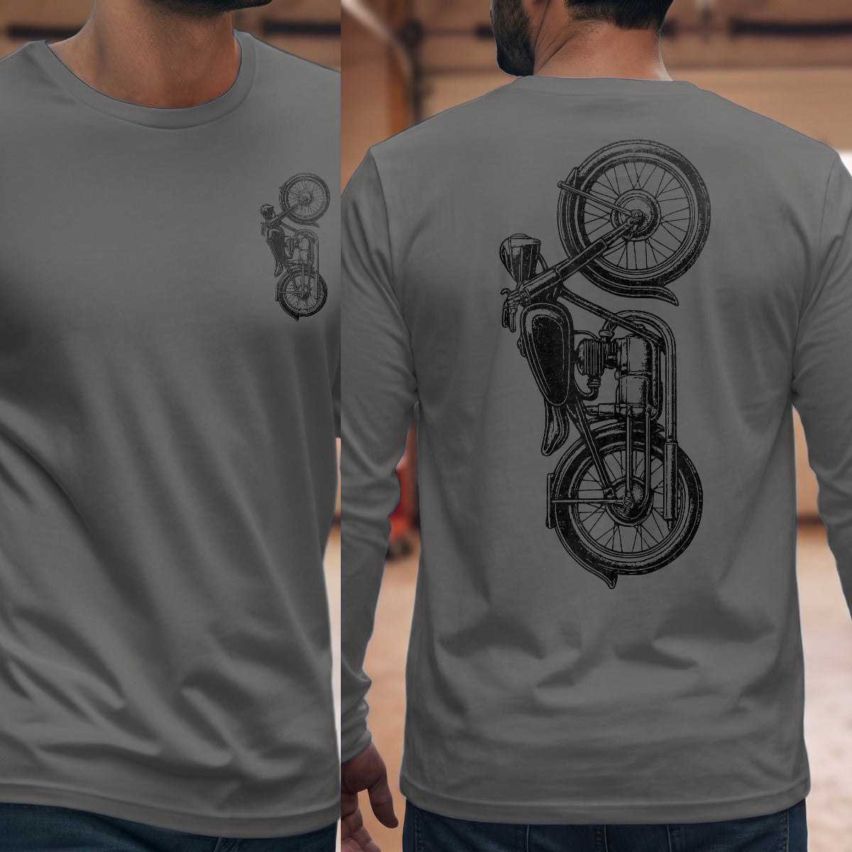 Graphite Heather | Front & Back