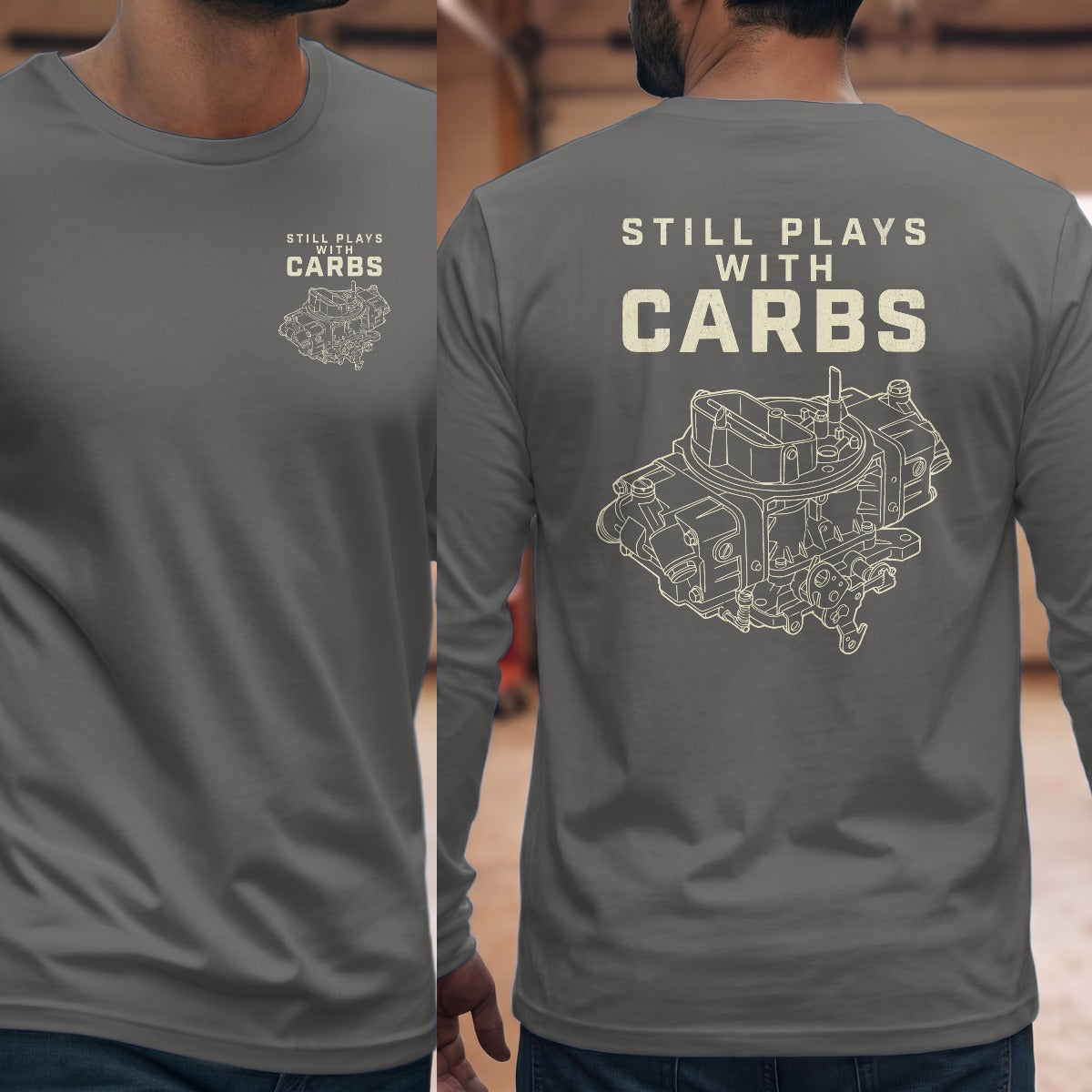 Graphite Heather | Left Chest + Back