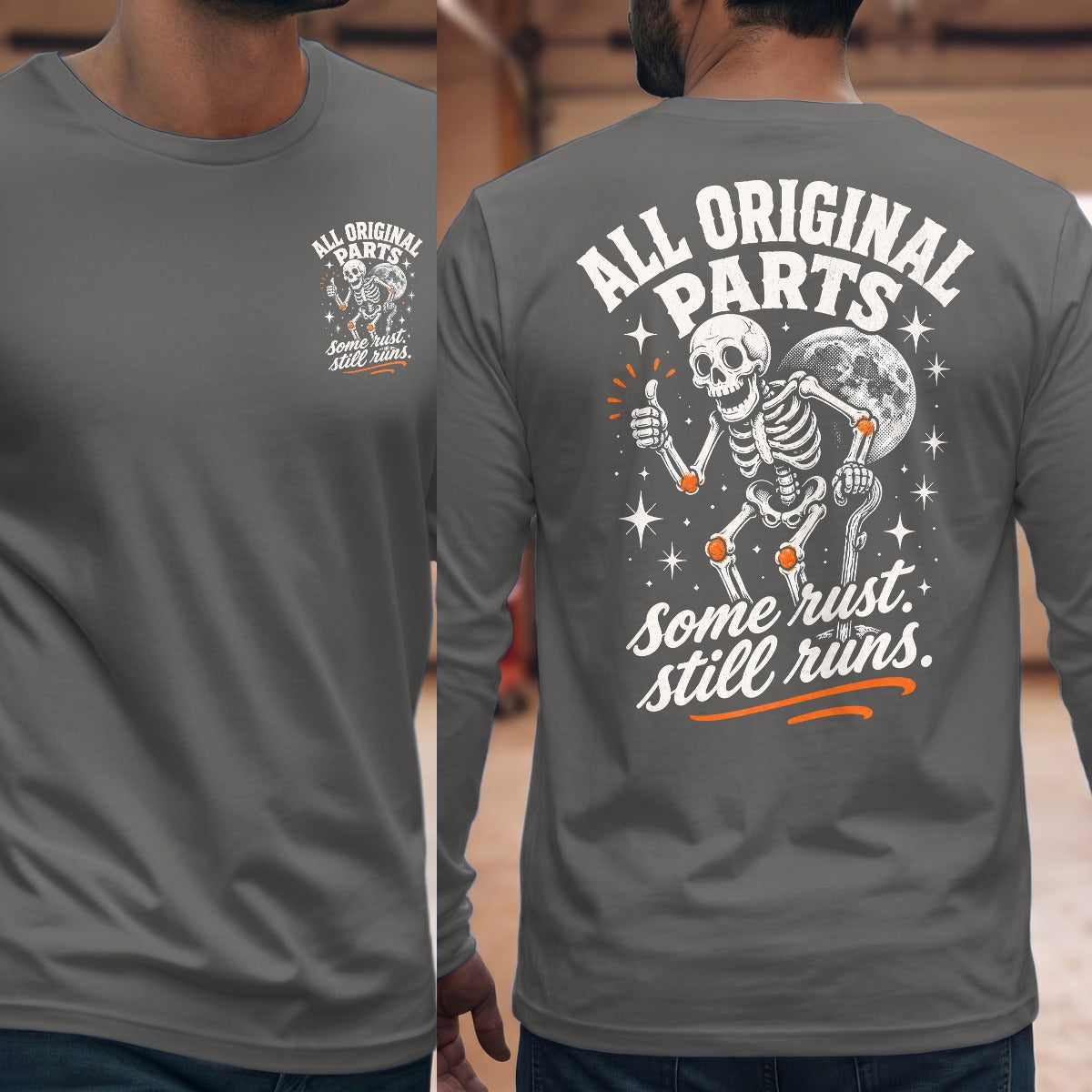 Graphite Heather | Front & Back