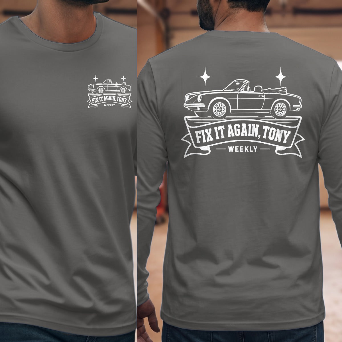 Graphite Heather | Front & Back