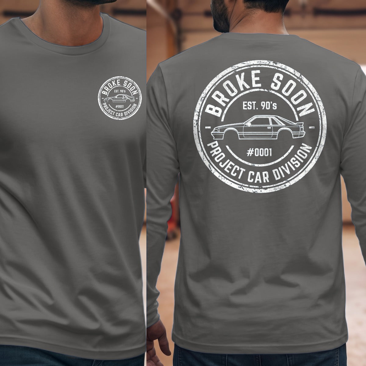 Graphite Heather | Front & Back