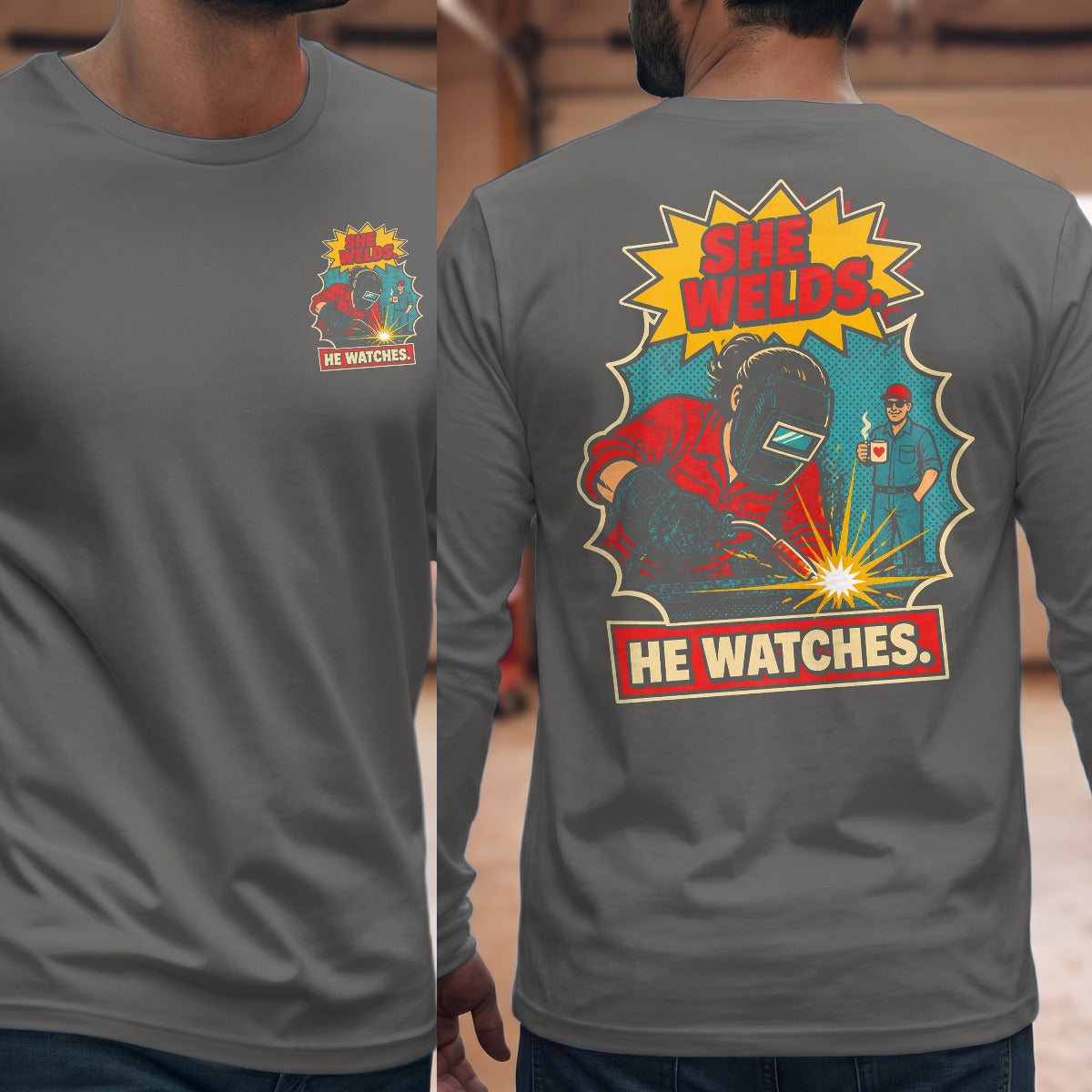 Graphite Heather | Front & Back