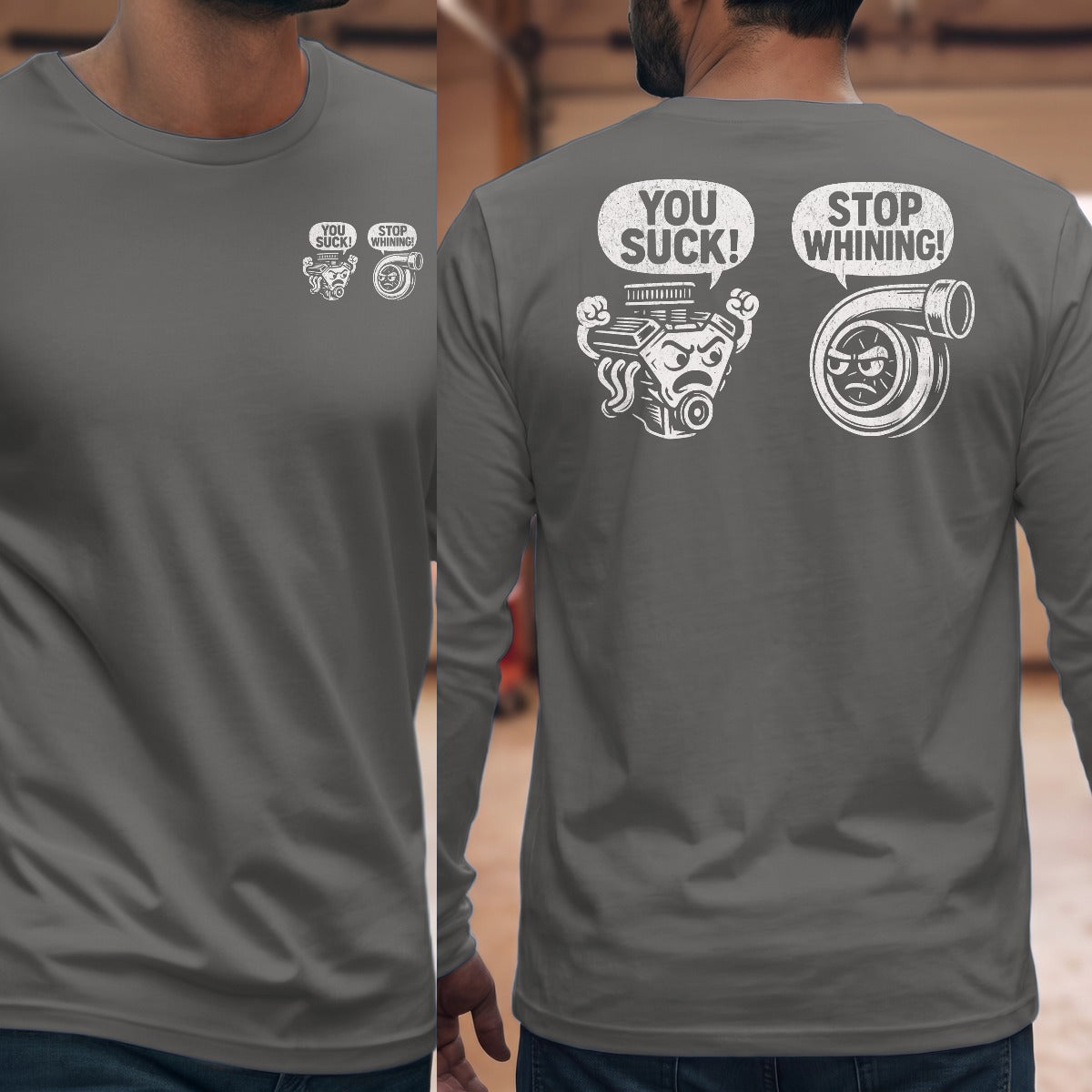 Graphite Heather | Front & Back