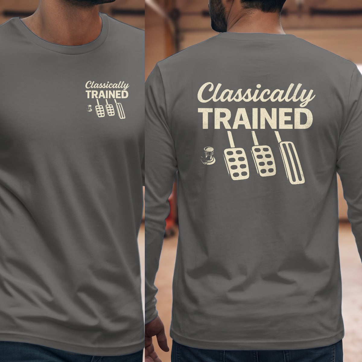 Graphite Heather | Left Chest + Back