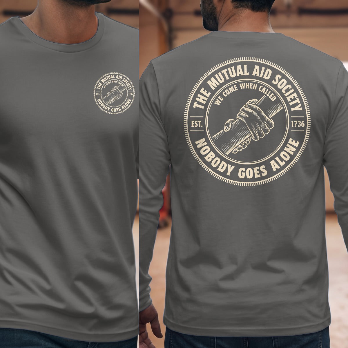 Graphite Heather | Front & Back