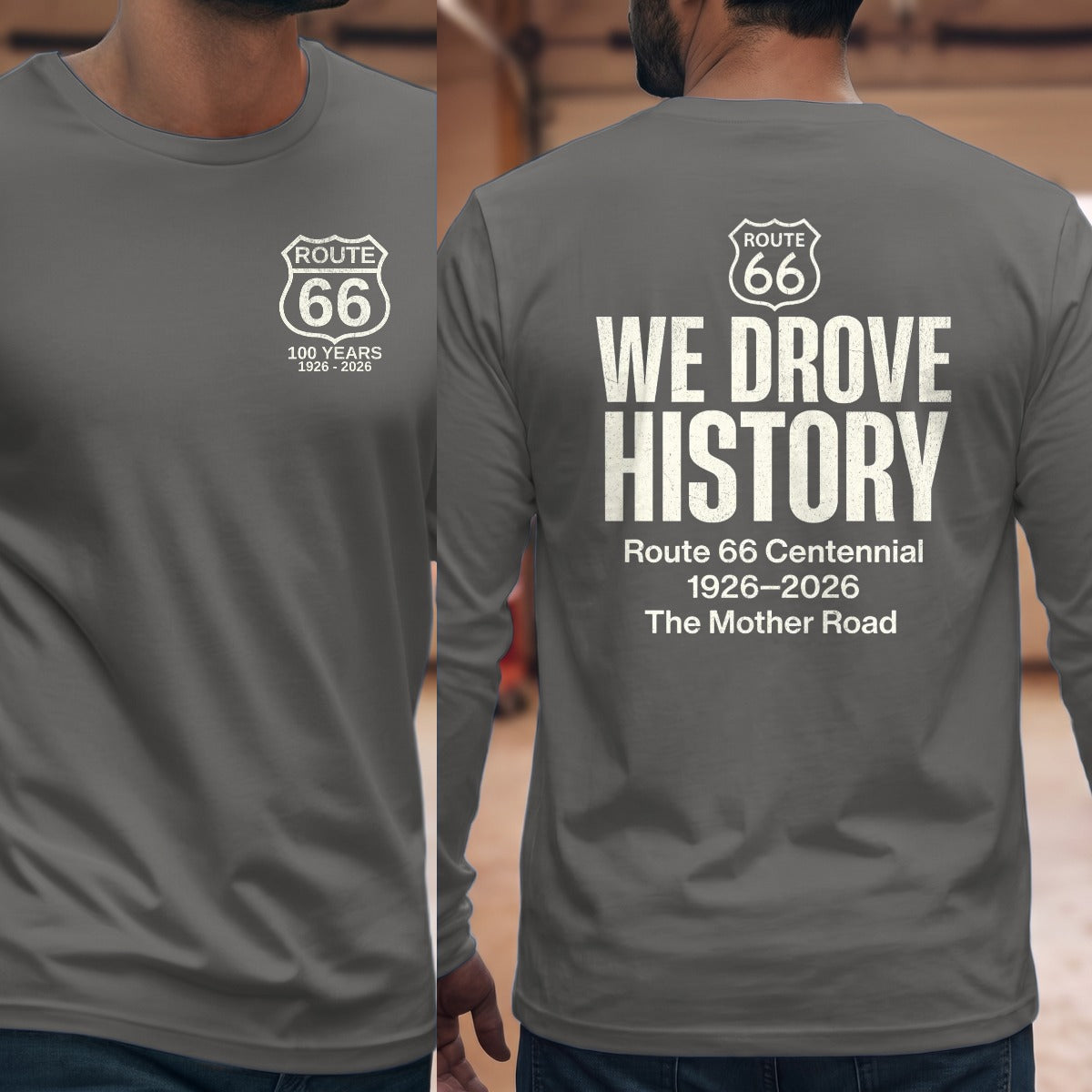 Graphite Heather | Left Chest + Back