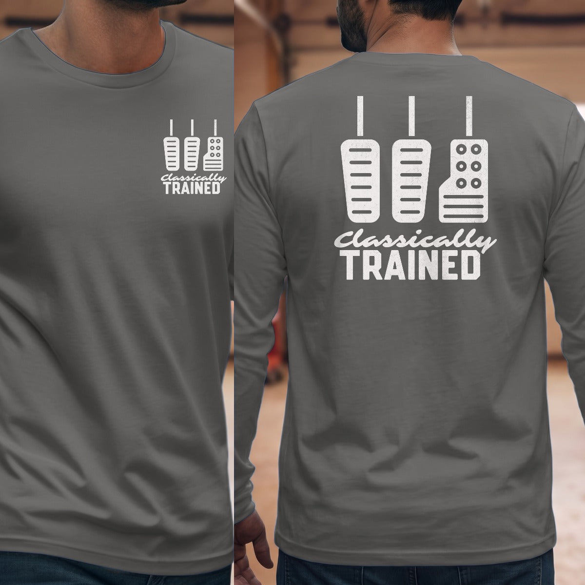 Graphite Heather | Left Chest + Back