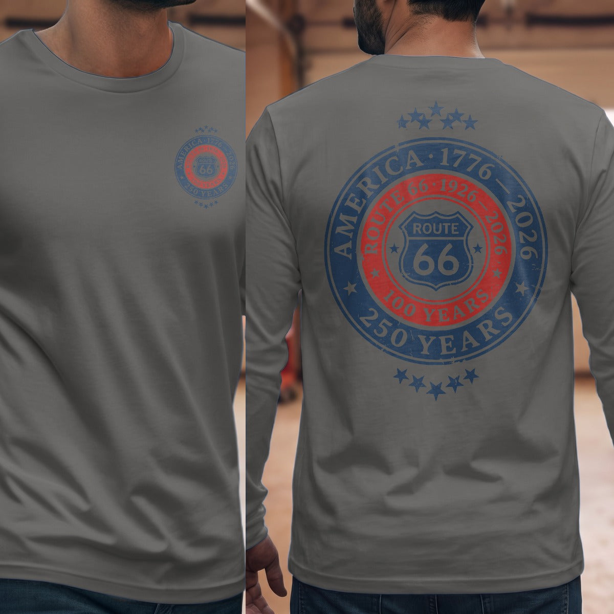 Graphite Heather | Front & Back