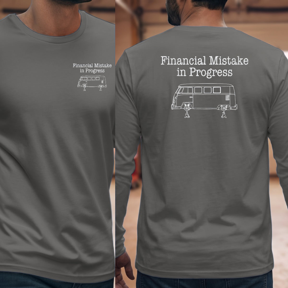 Graphite Heather | Left Chest + Back