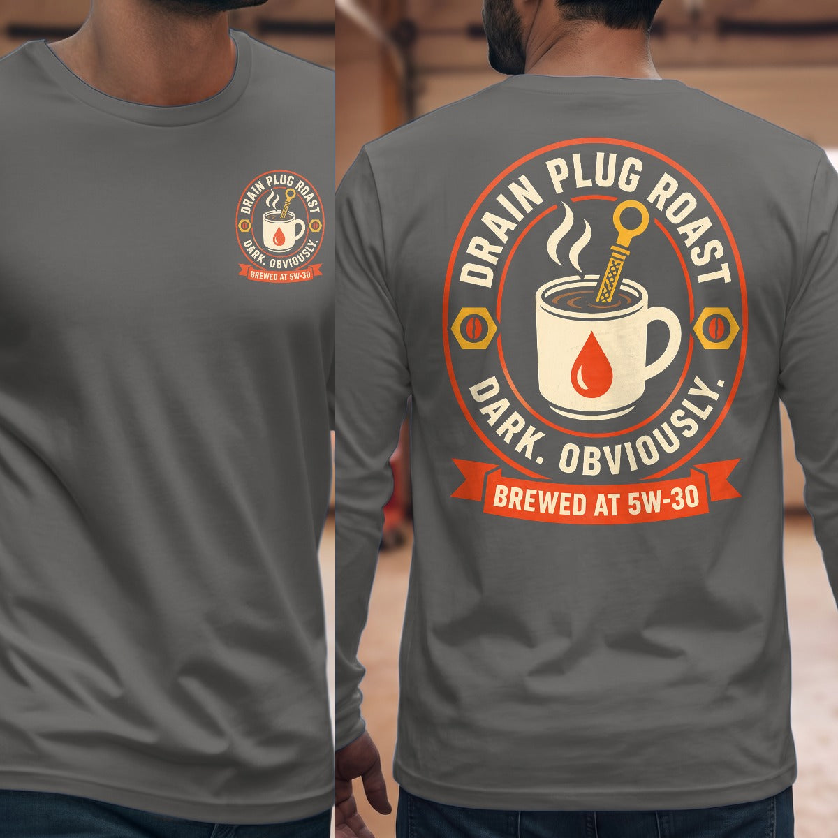 Graphite Heather | Front & Back