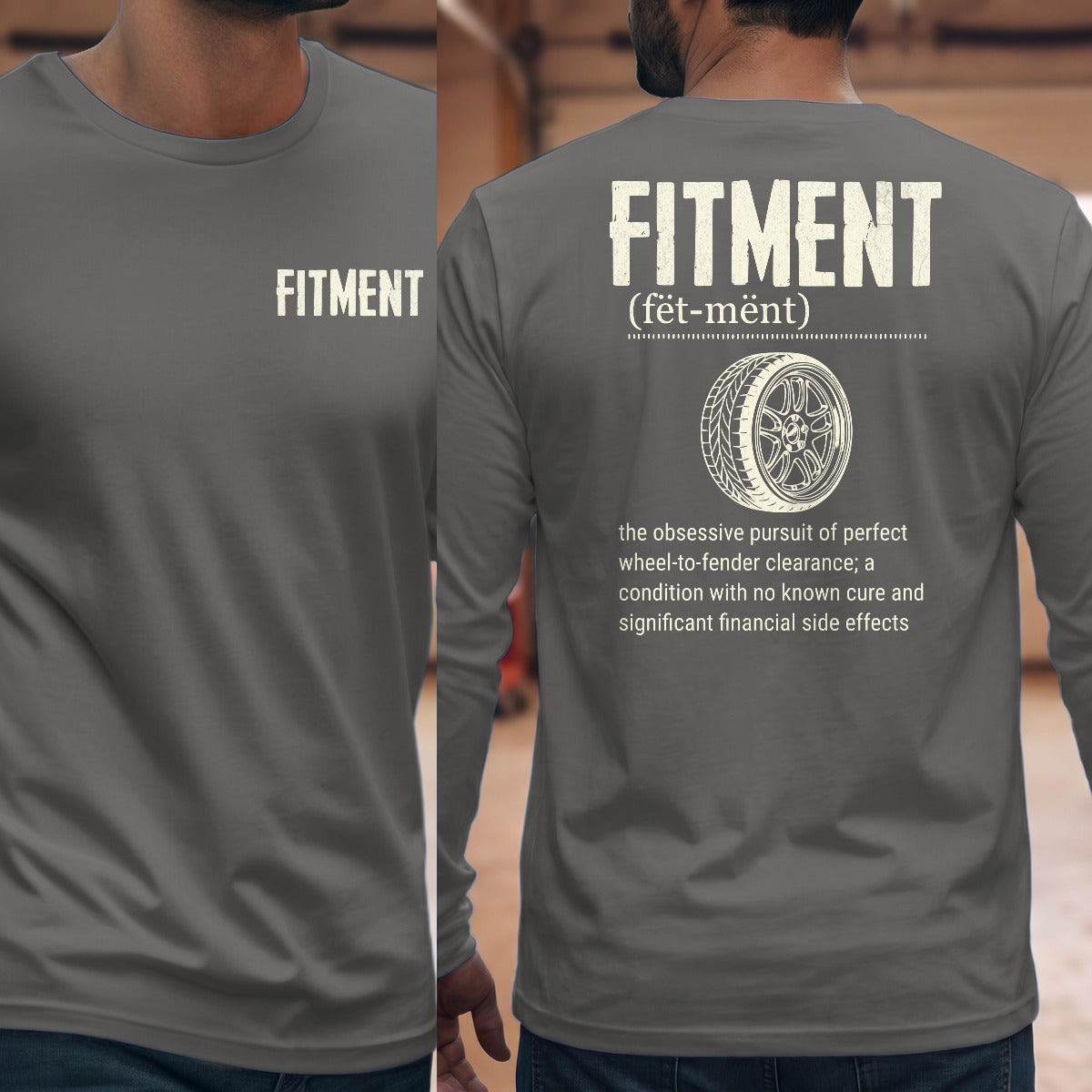 Graphite Heather | Left Chest + Back