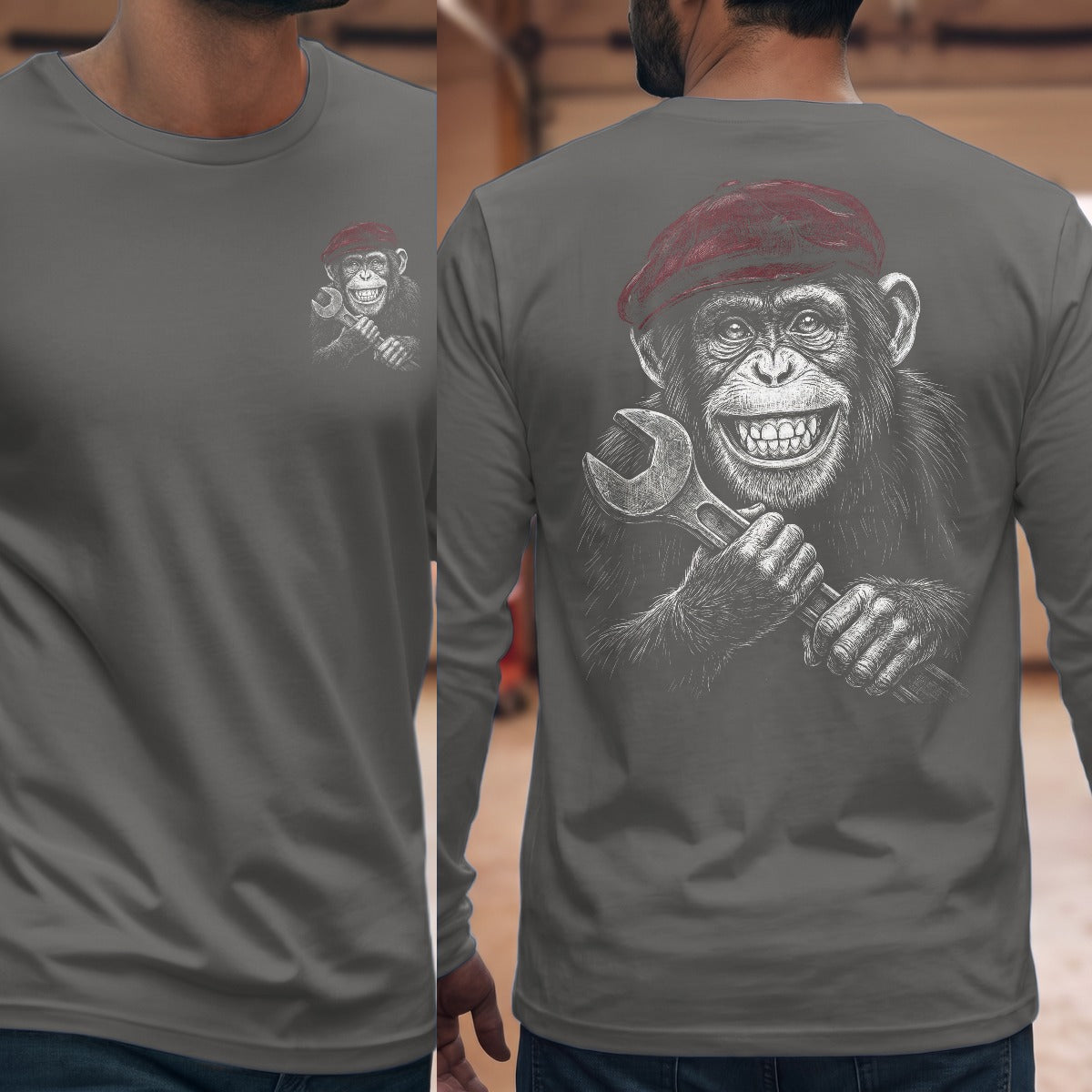 Graphite Heather | Front & Back
