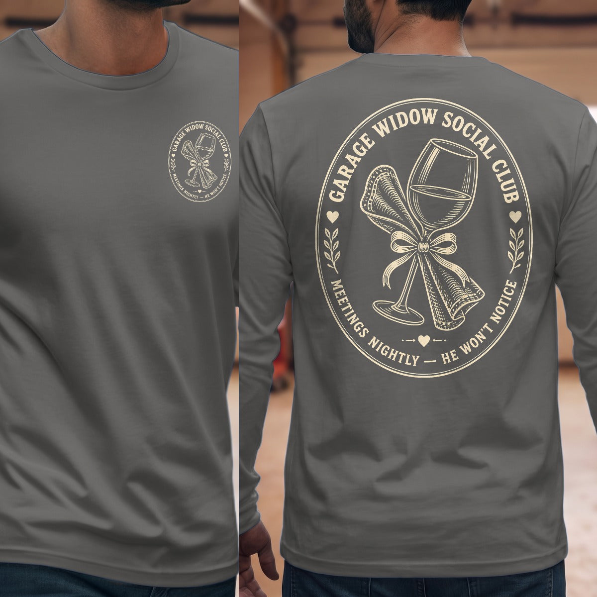 Graphite Heather | Front & Back