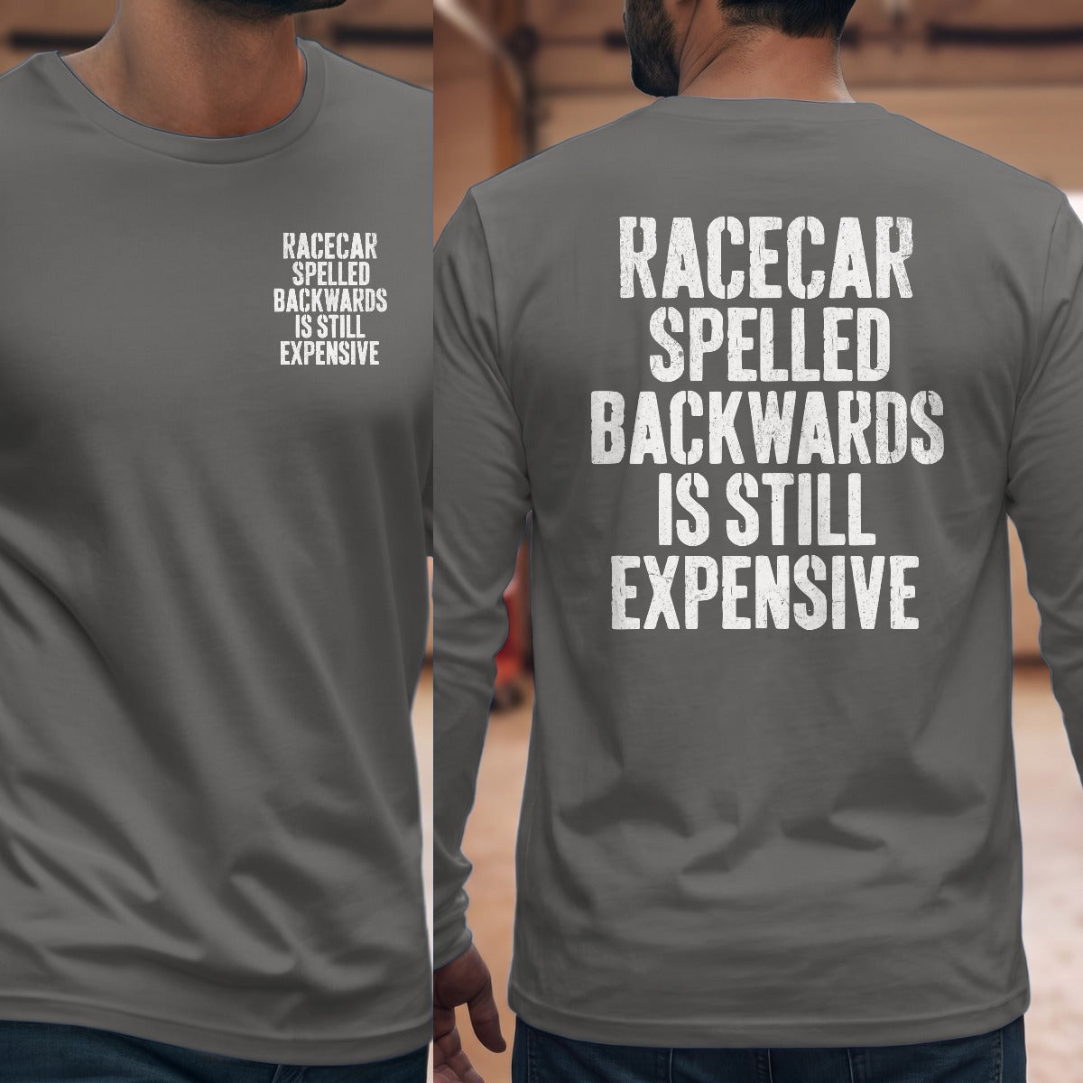 Graphite Heather | Left Chest + Back
