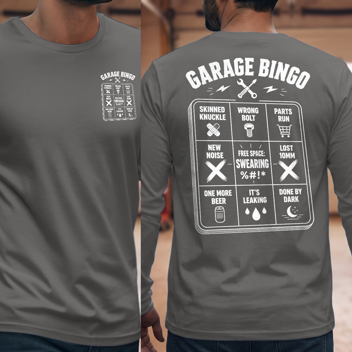 Graphite Heather | Front & Back