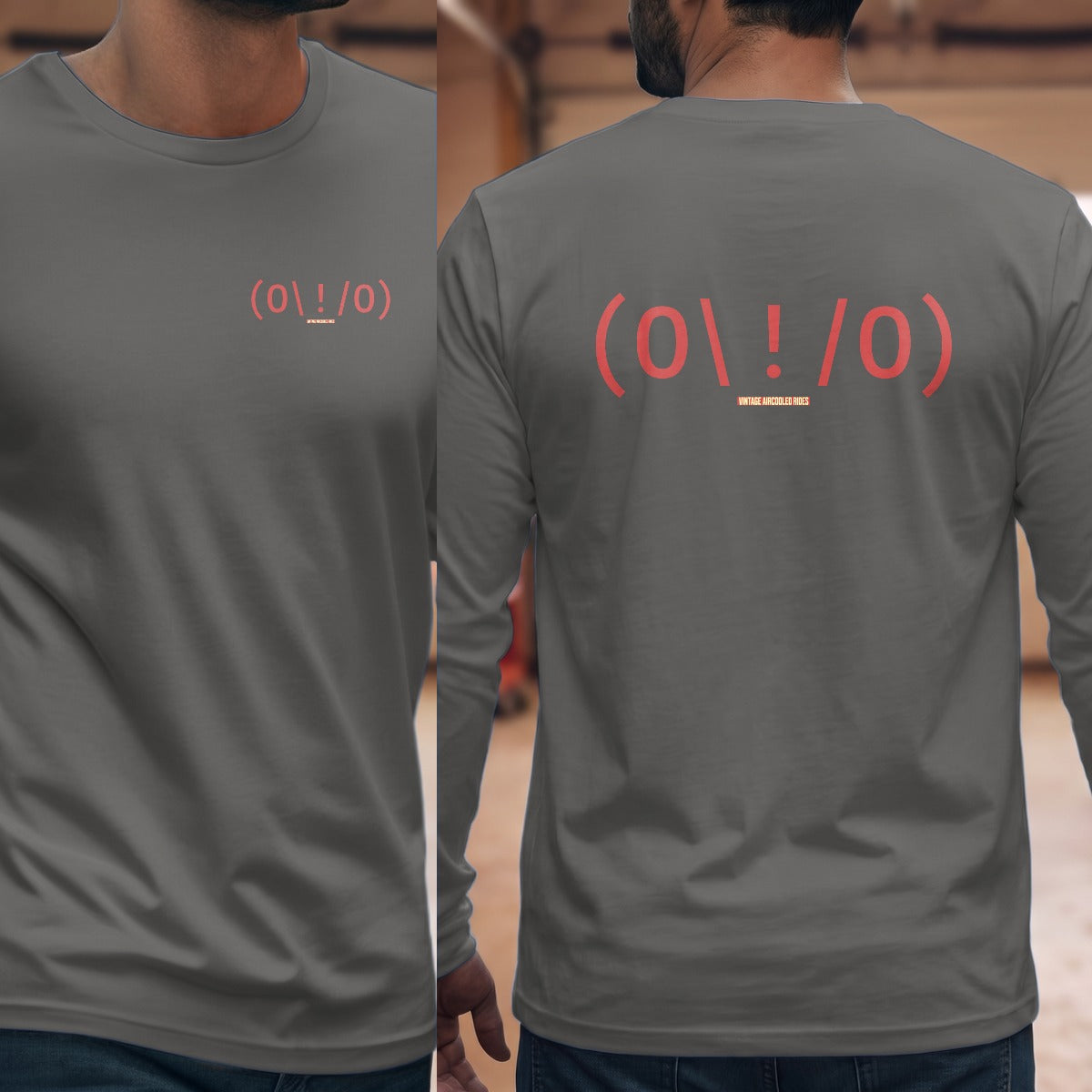 Graphite Heather | Left Chest + Back
