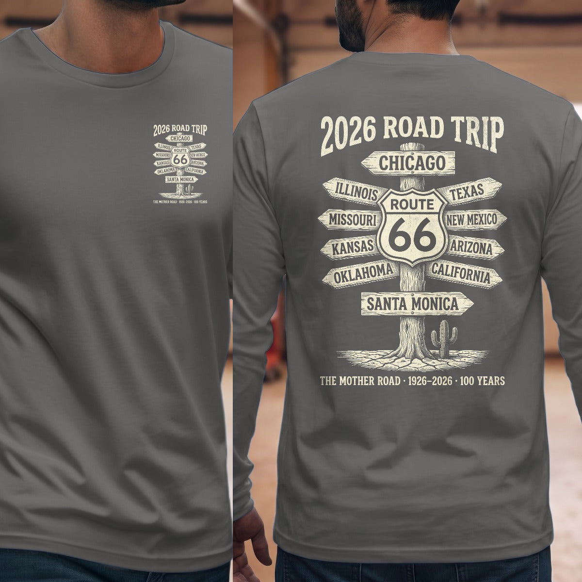 Graphite Heather | Left Chest + Back