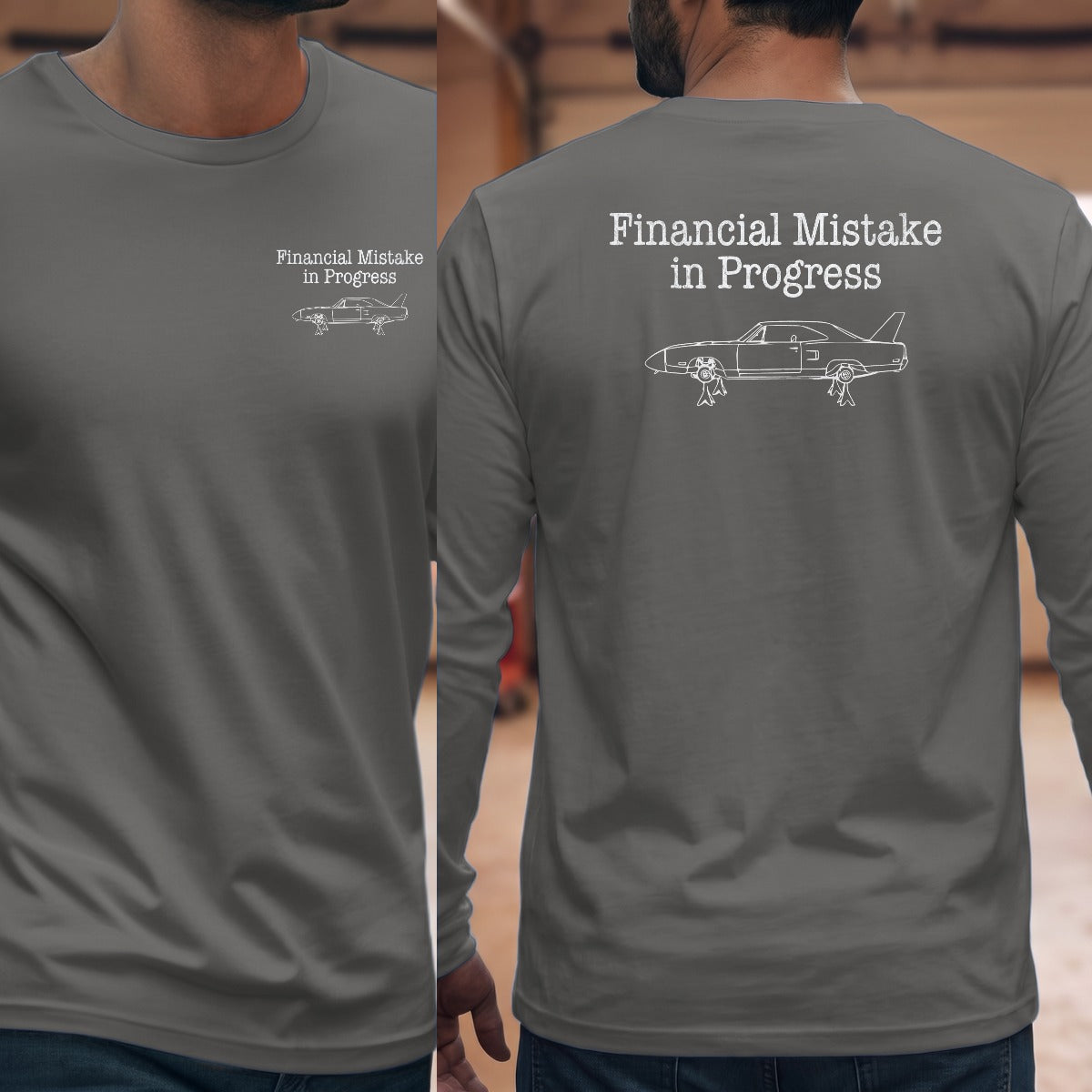 Graphite Heather | Left Chest + Back