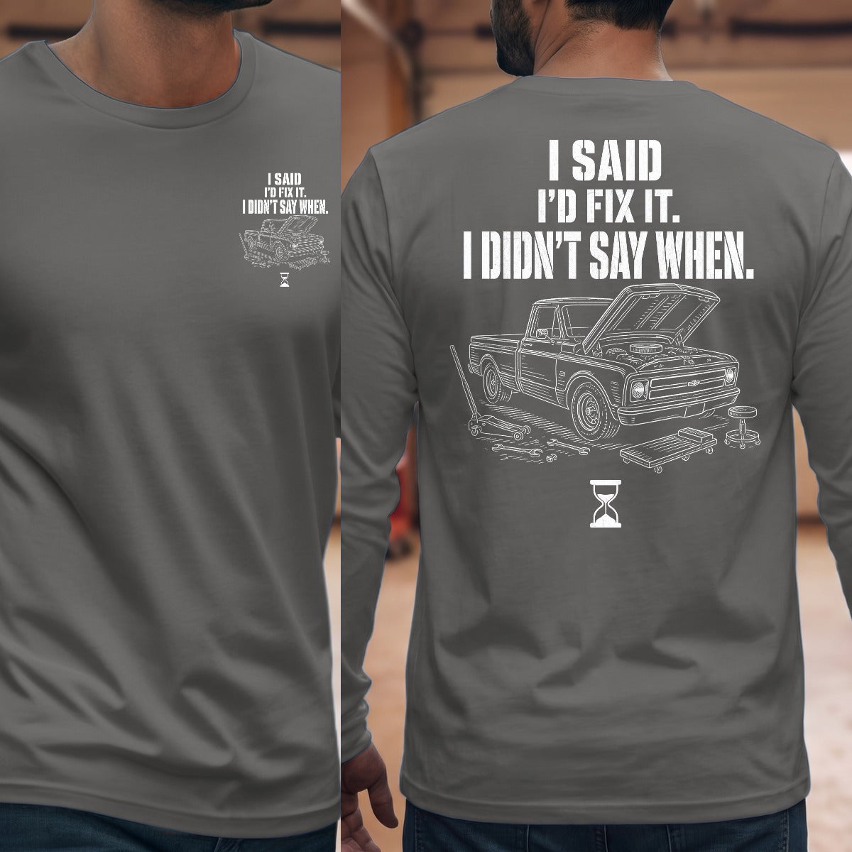 Graphite Heather | Front & Back