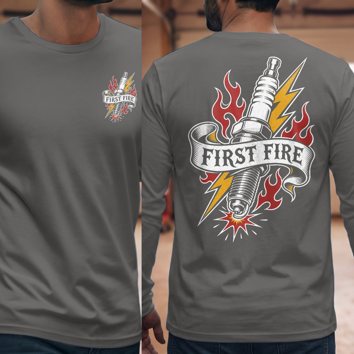 Graphite Heather | Front & Back