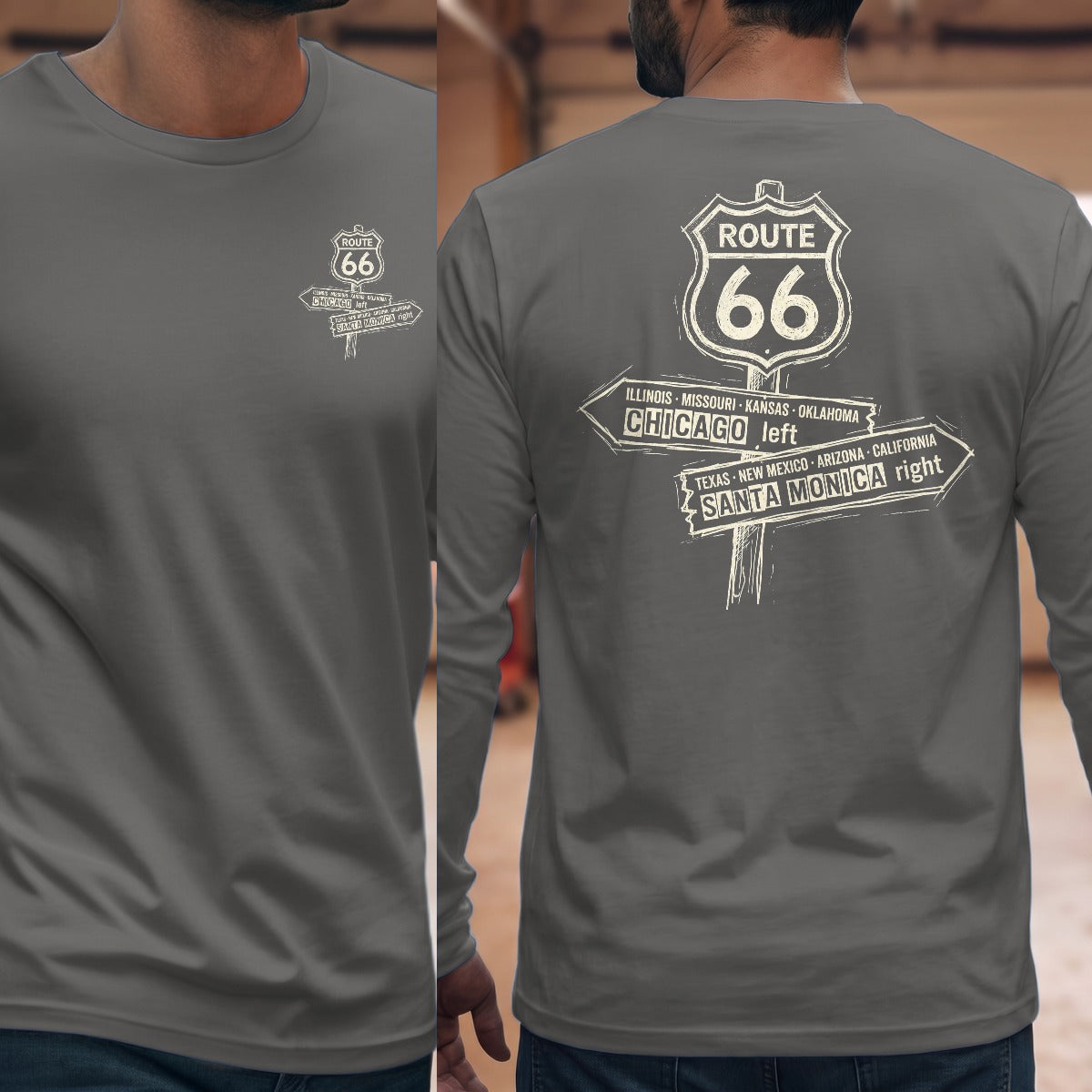 Graphite Heather | Front & Back