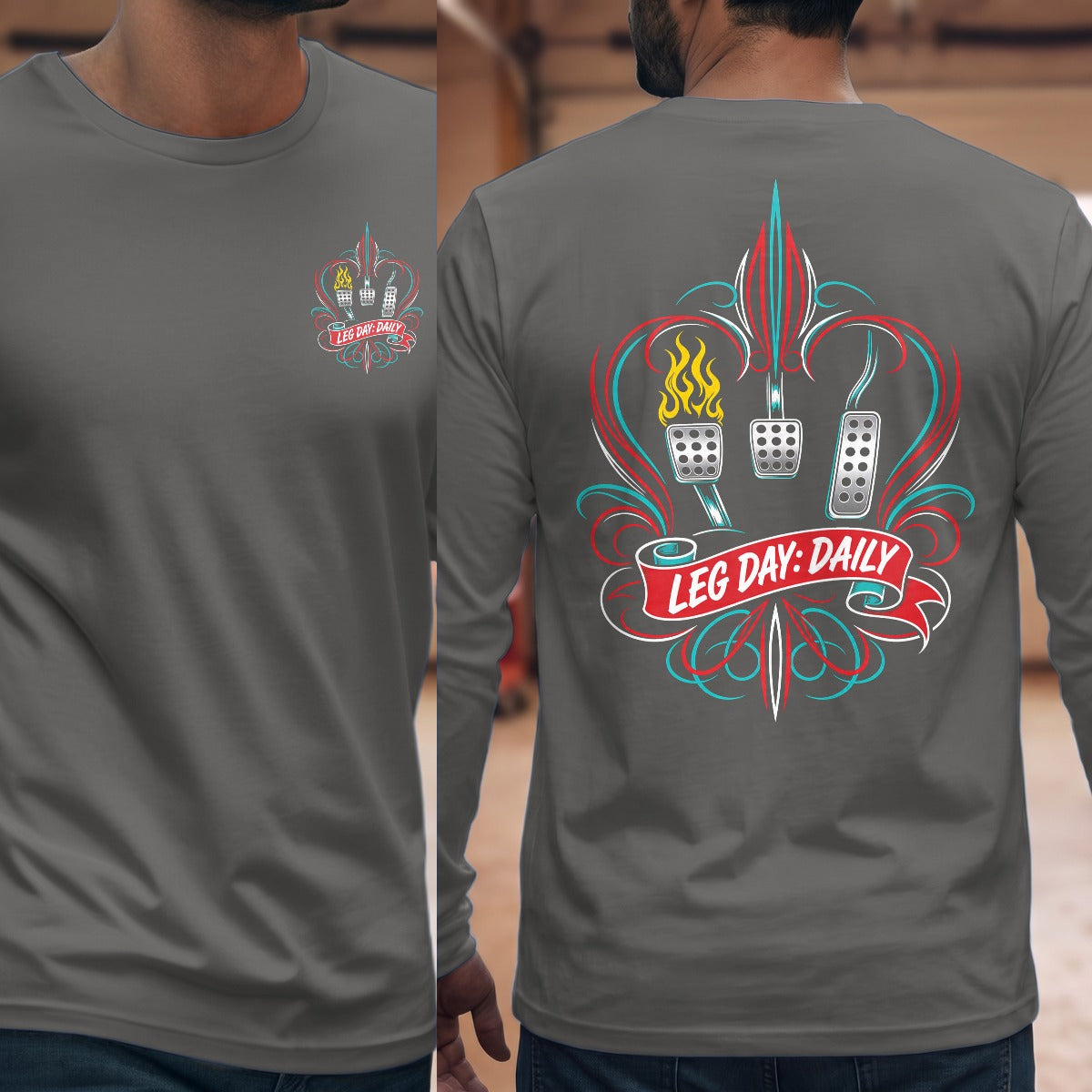 Graphite Heather | Front & Back
