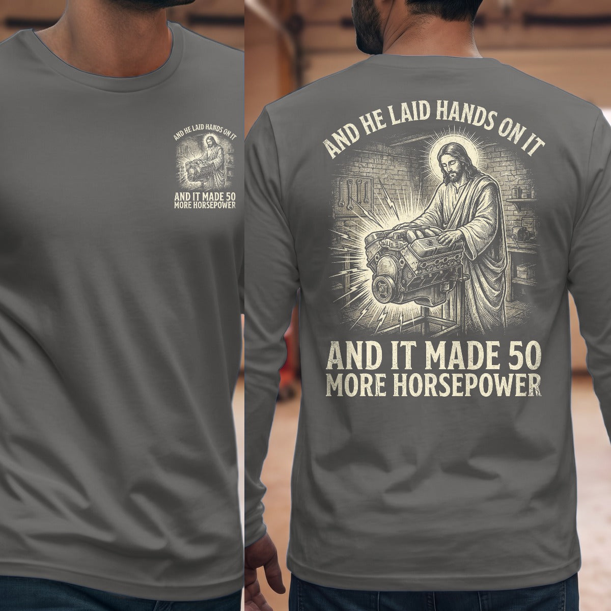 Graphite Heather | Front & Back