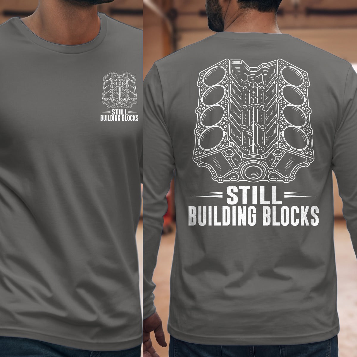Graphite Heather | Front & Back