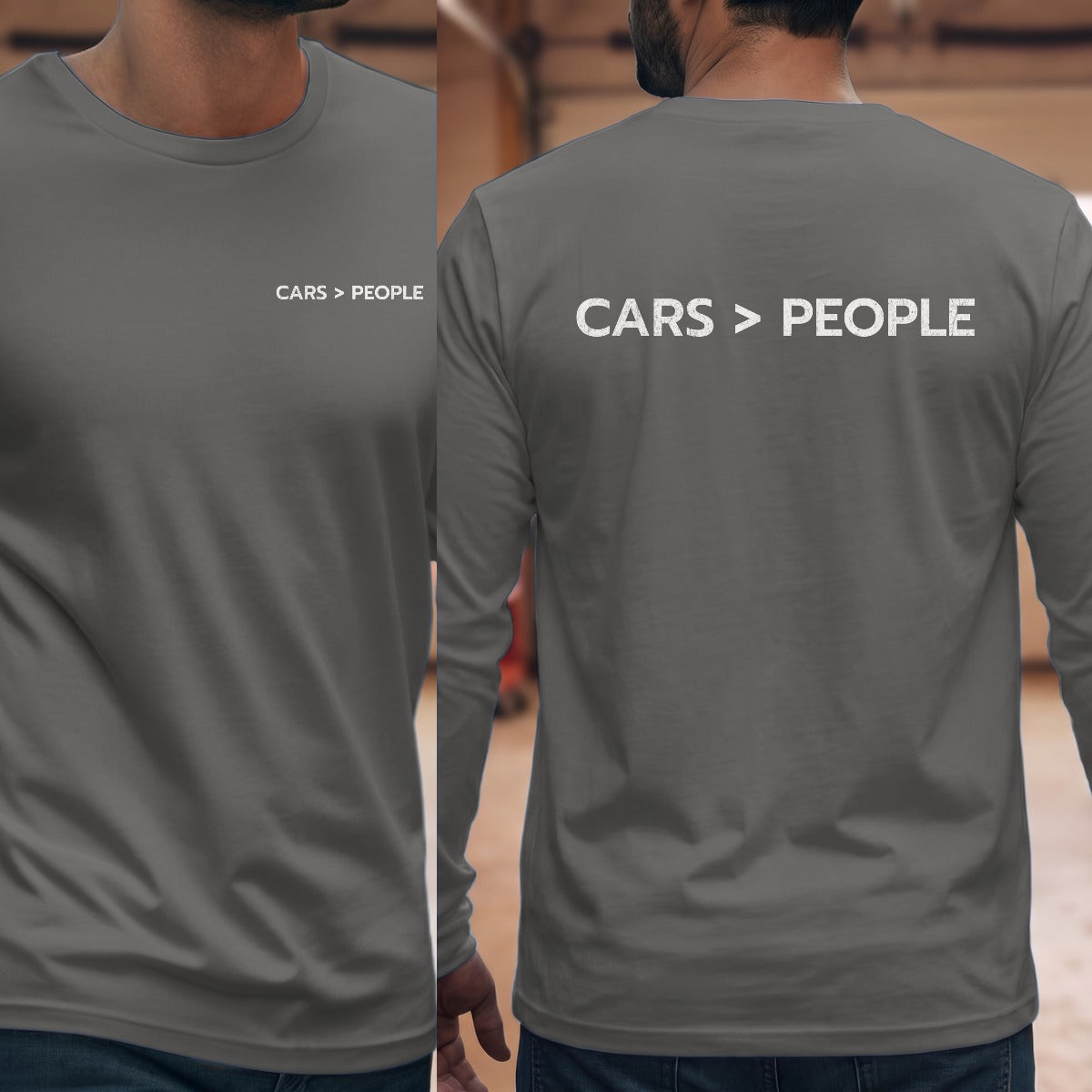 Graphite Heather | Front & Back