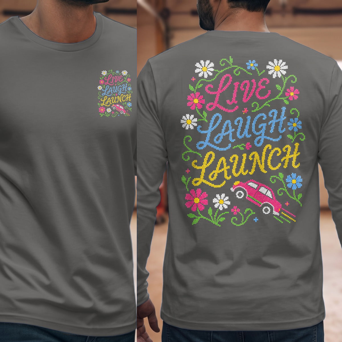 Graphite Heather | Front & Back