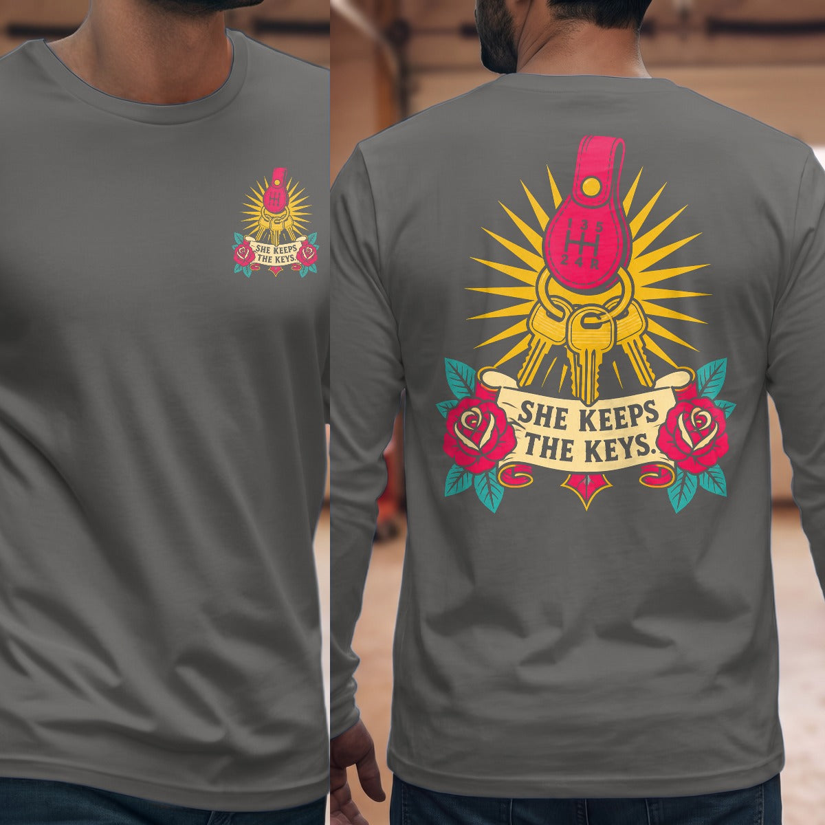 Graphite Heather | Front & Back